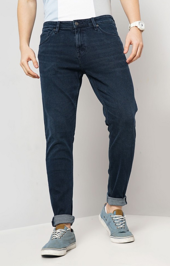 celio | Celio Men Black Solid Skinny Fit Cotton Twill Denim Jeans