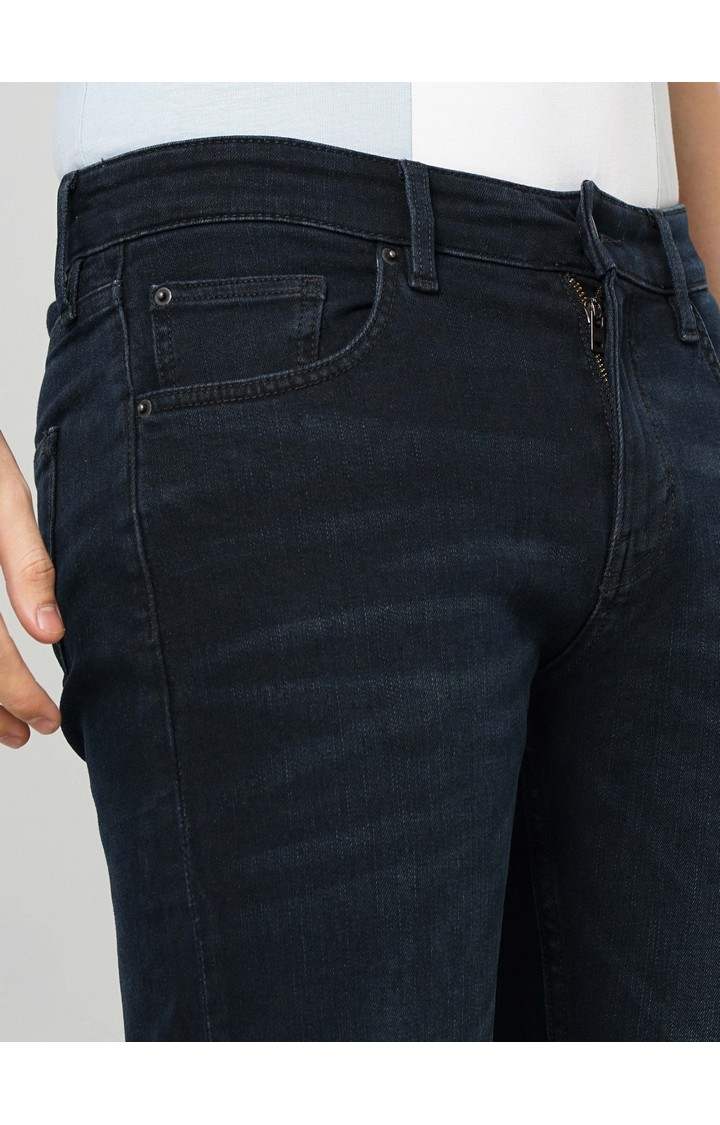 Celio Men Black Solid Straight Fit Cotton Twill Denim Jeans