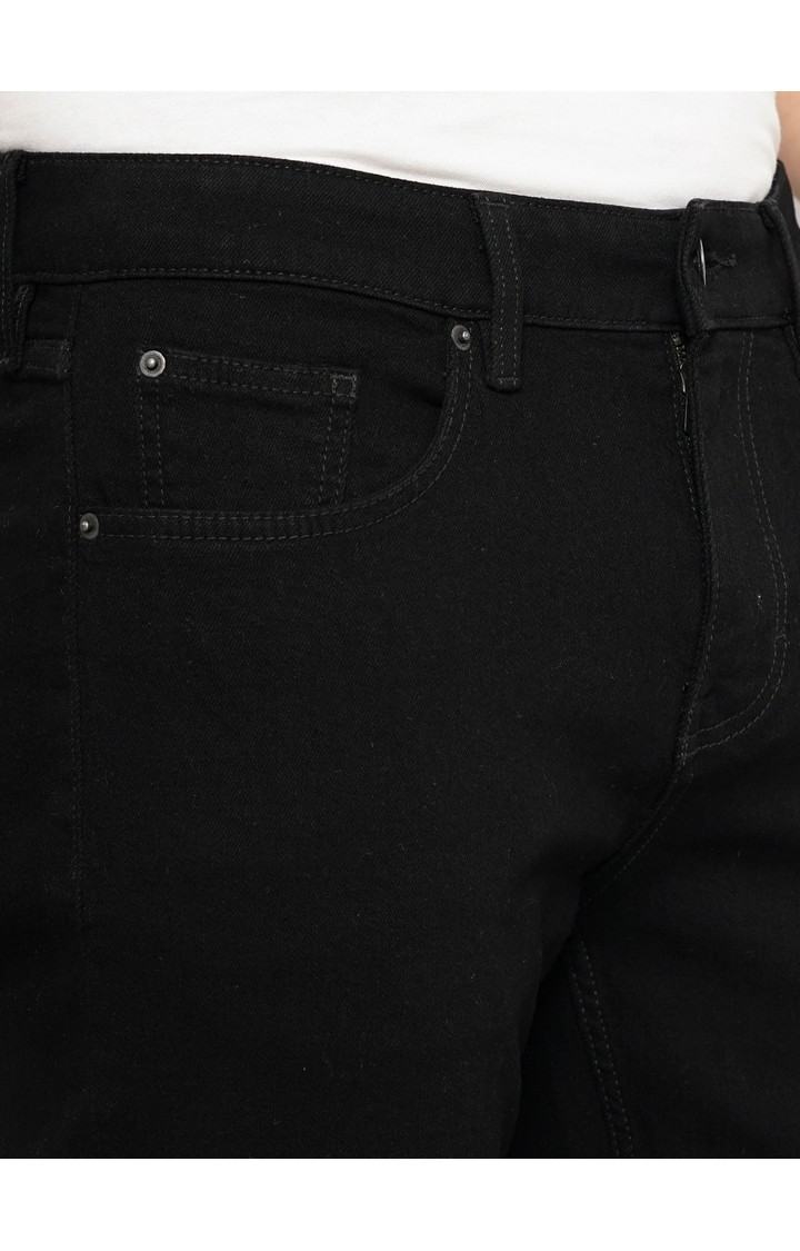 Celio Men Black Straight Fit Cotton Twill Denim Jeans