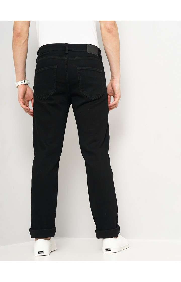 Celio Men Black Straight Fit Cotton Twill Denim Jeans
