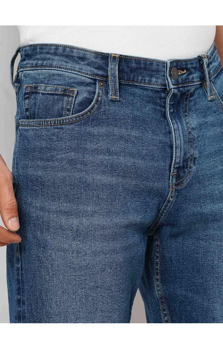 Celio Men Grey Solid Slim Fit Cotton Jeans