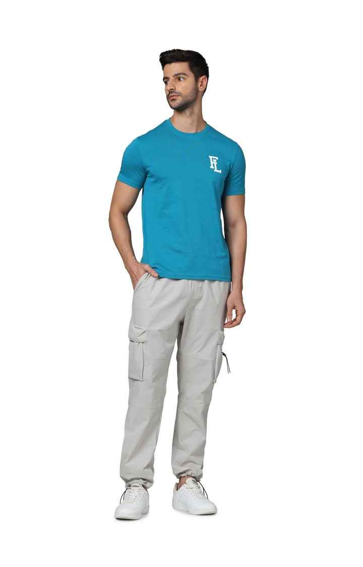Celio Men Grey Solid Regular Fit Nylon Cargo Trousers