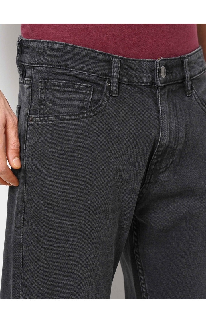 Celio Men Black Solid Slim Fit Cotton Colored Denim Jeans