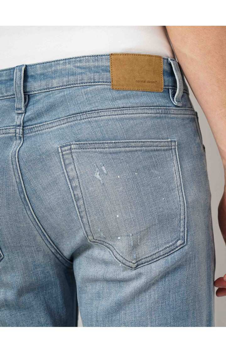 Celio Men Blue Slim Fit Cotton Distress Denim Jeans