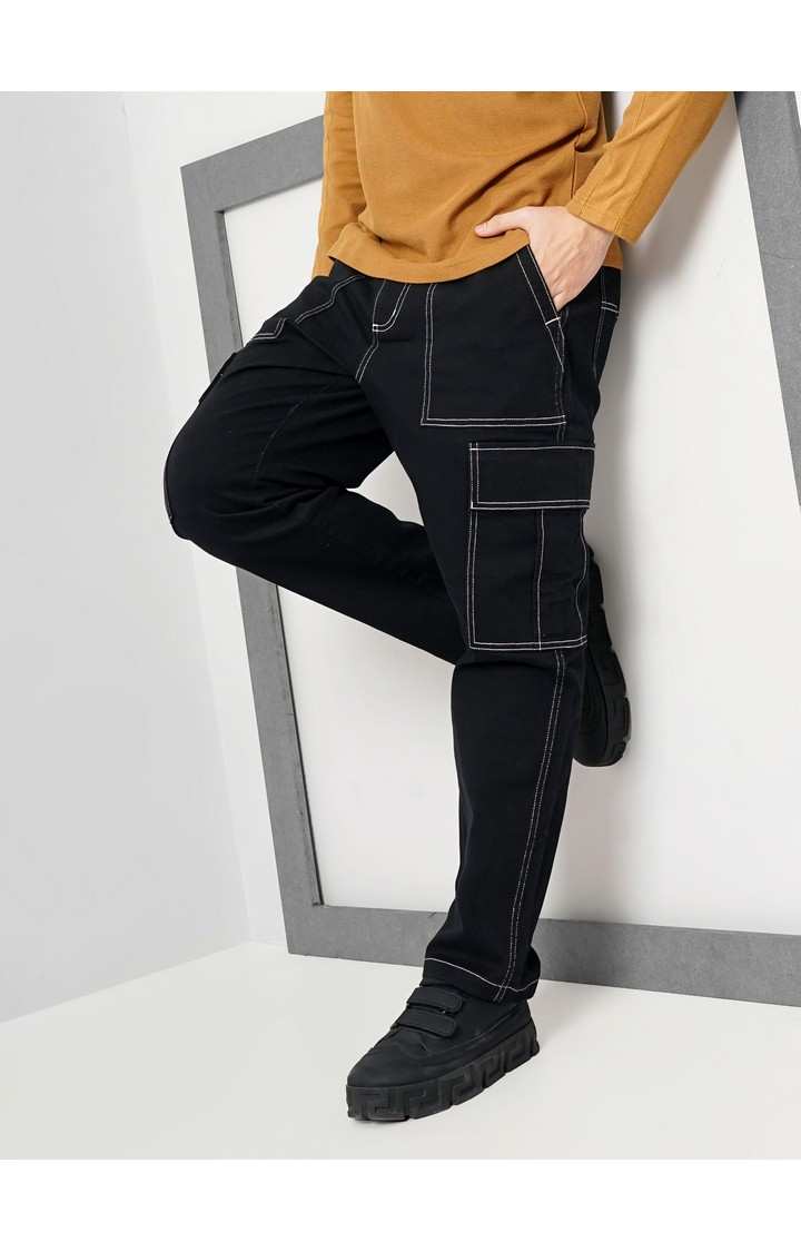 Black Loose Fit Cargos