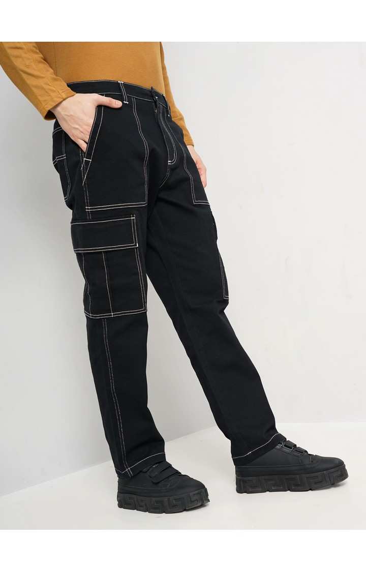 Black Loose Fit Cargos