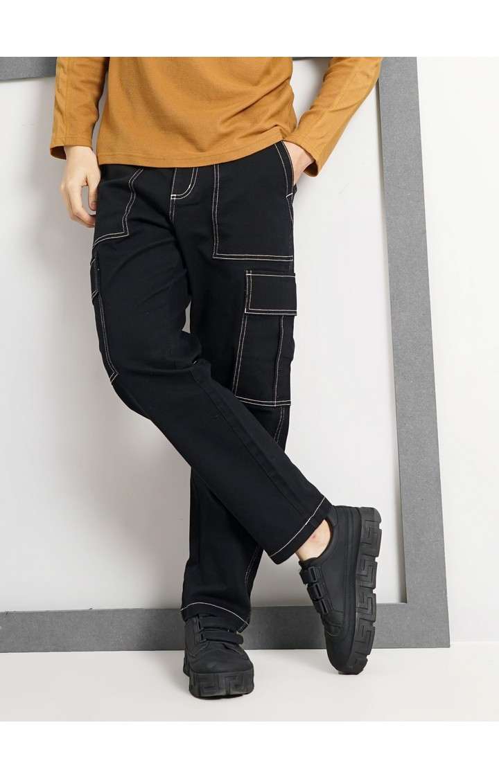 Black Loose Fit Cargos