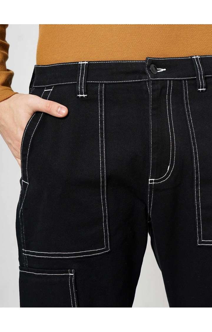 Black Loose Fit Cargos