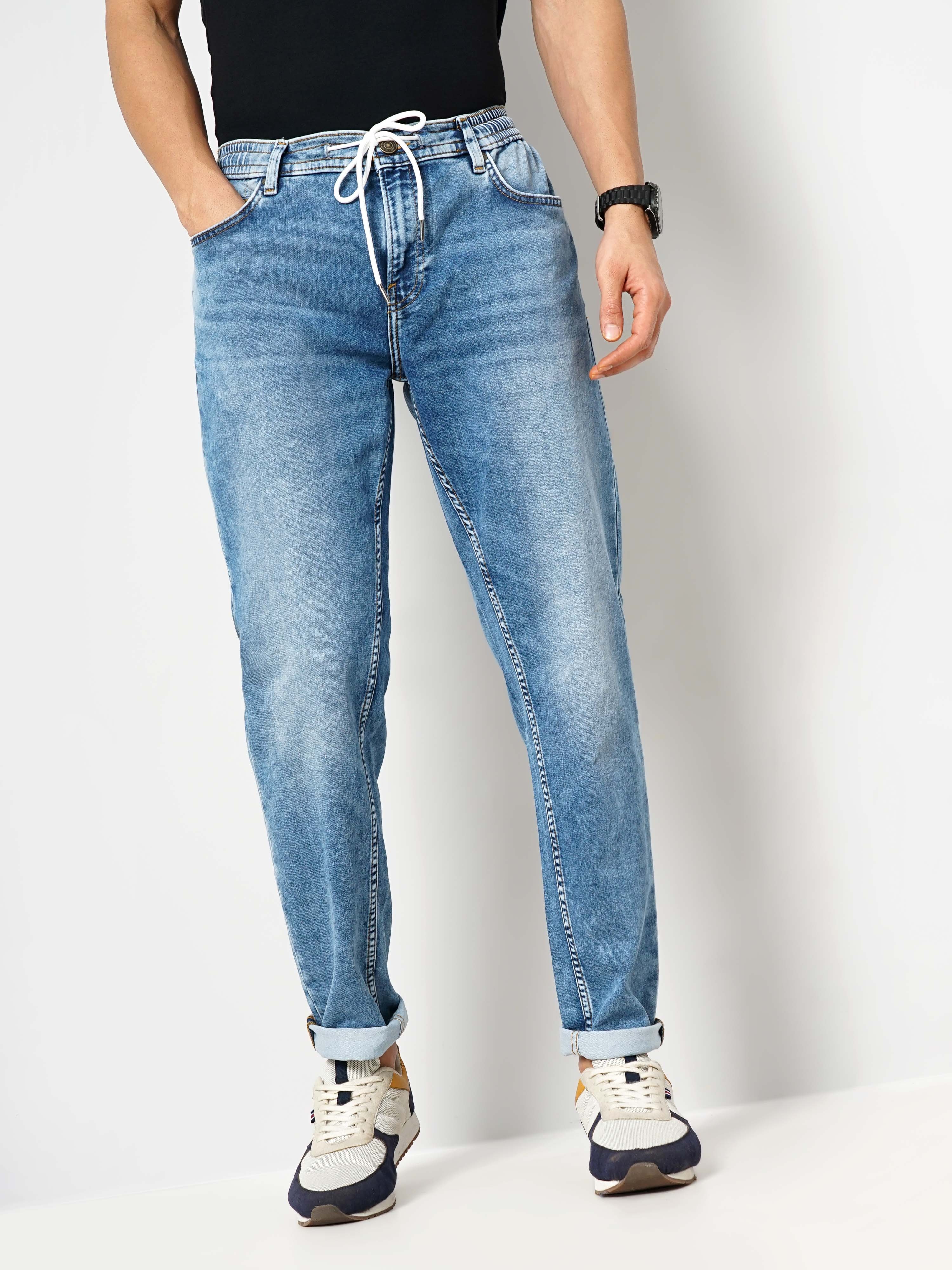 celio | Celio Men Blue Solid Slim Fit Cotton Jeans 5