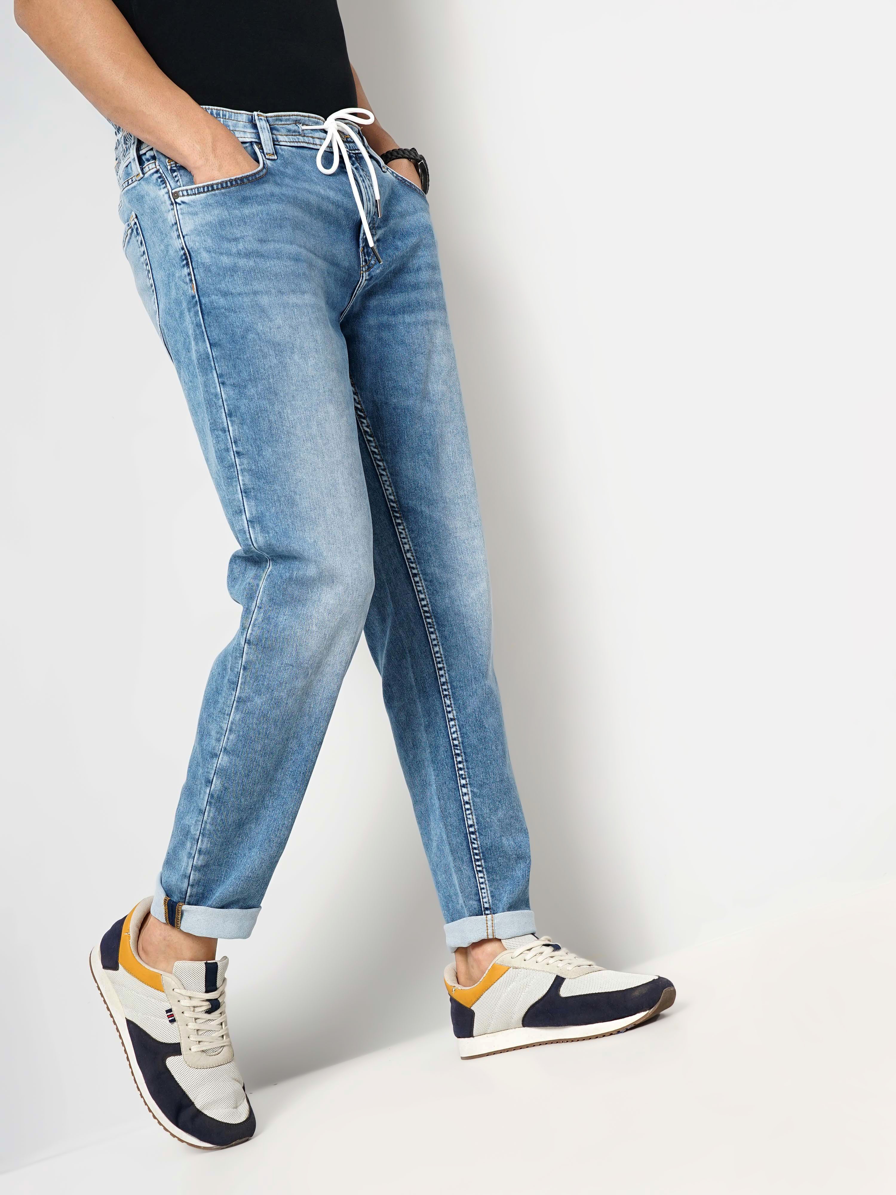 celio | Celio Men Blue Solid Slim Fit Cotton Jeans 6