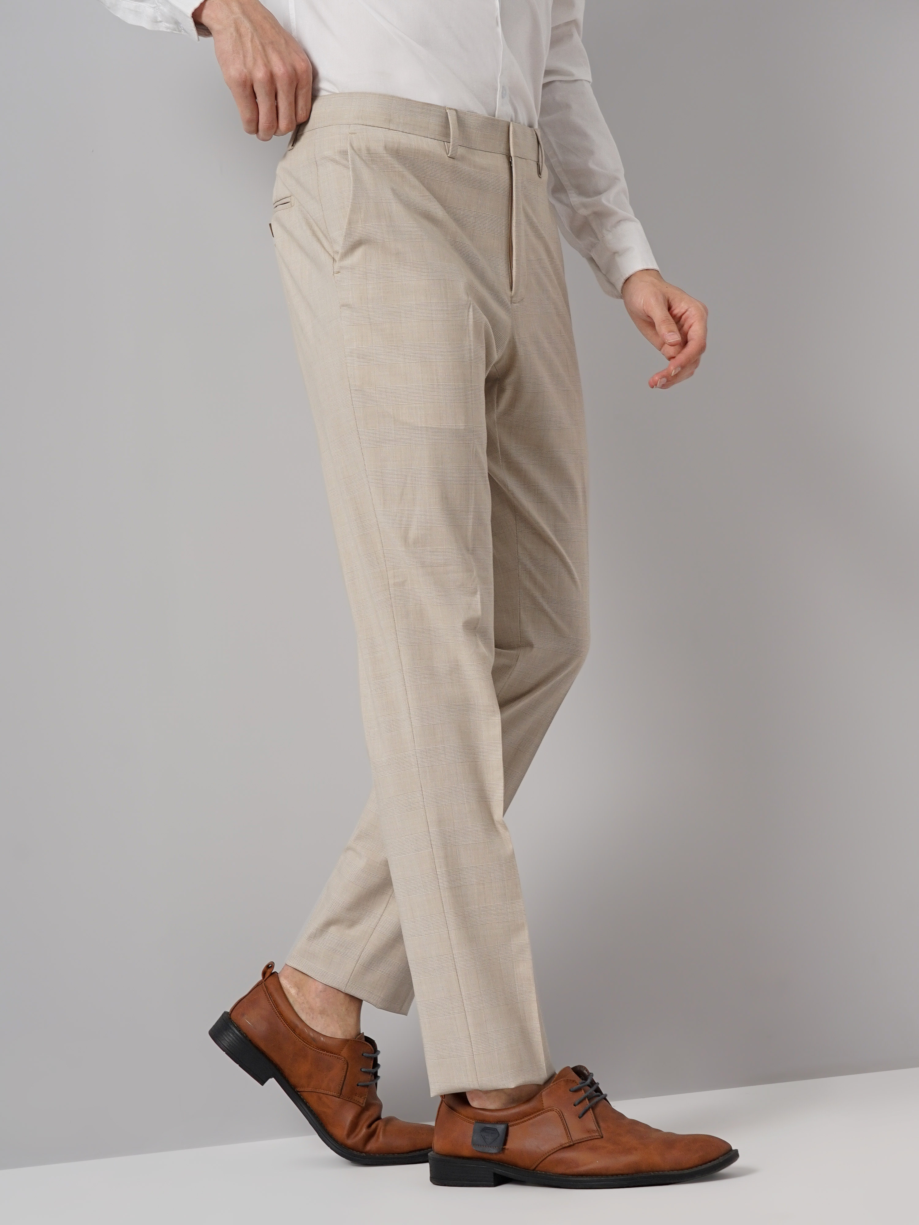 Buy STOP Solid Polyester Viscose Stretch Slim Fit Mens Trousers | Shoppers  Stop