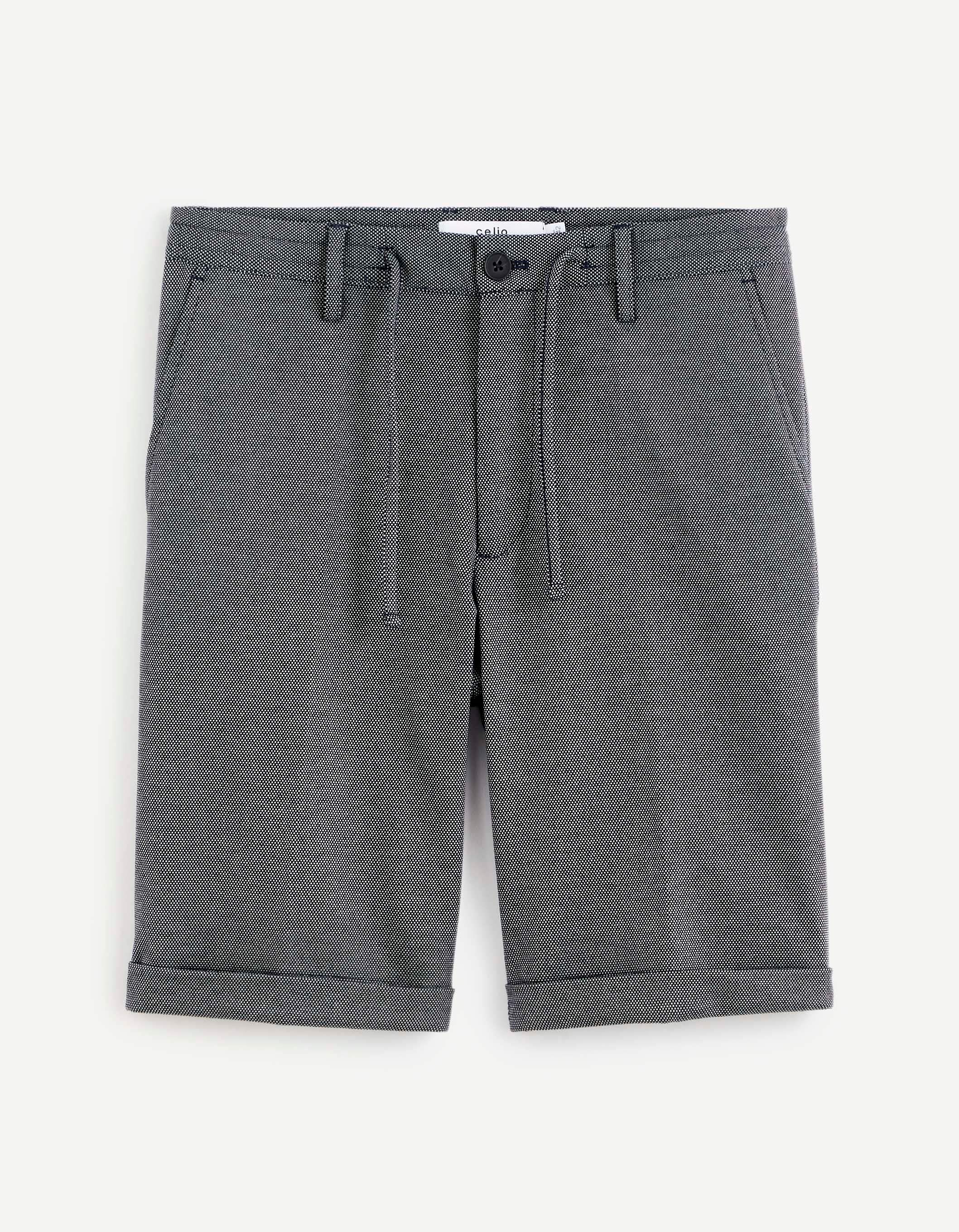 celio | Celio Men Blue Solid Regular Fit Polyester Bermuda Shorts