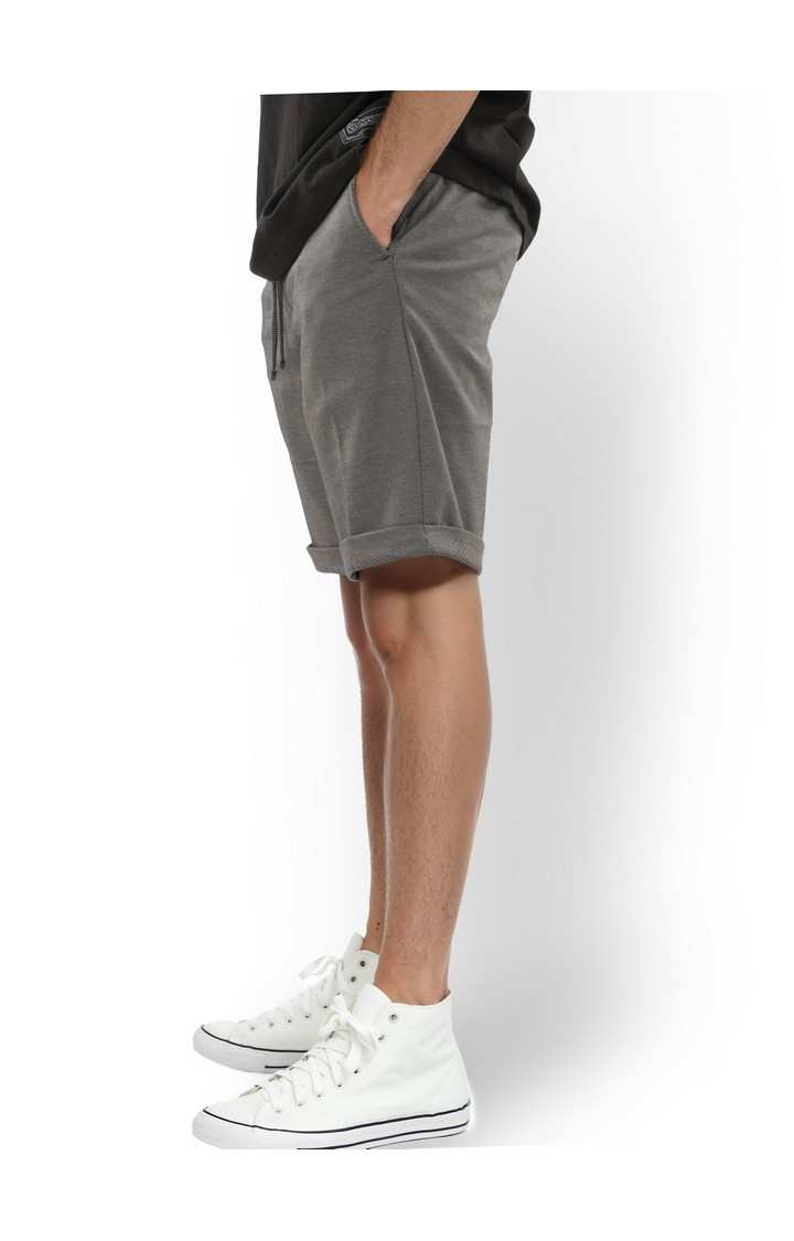 Celio Men Navy Blue Solid Regular Fit Polyester Casual Shorts
