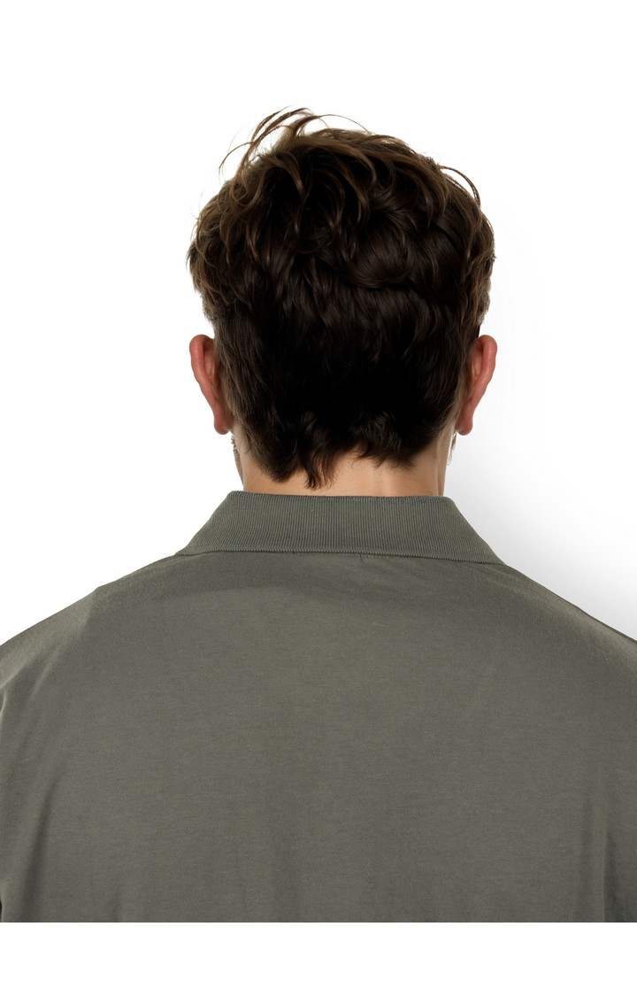 Celio Men Grey Solid Regular Fit Cotton Casual Tshirts