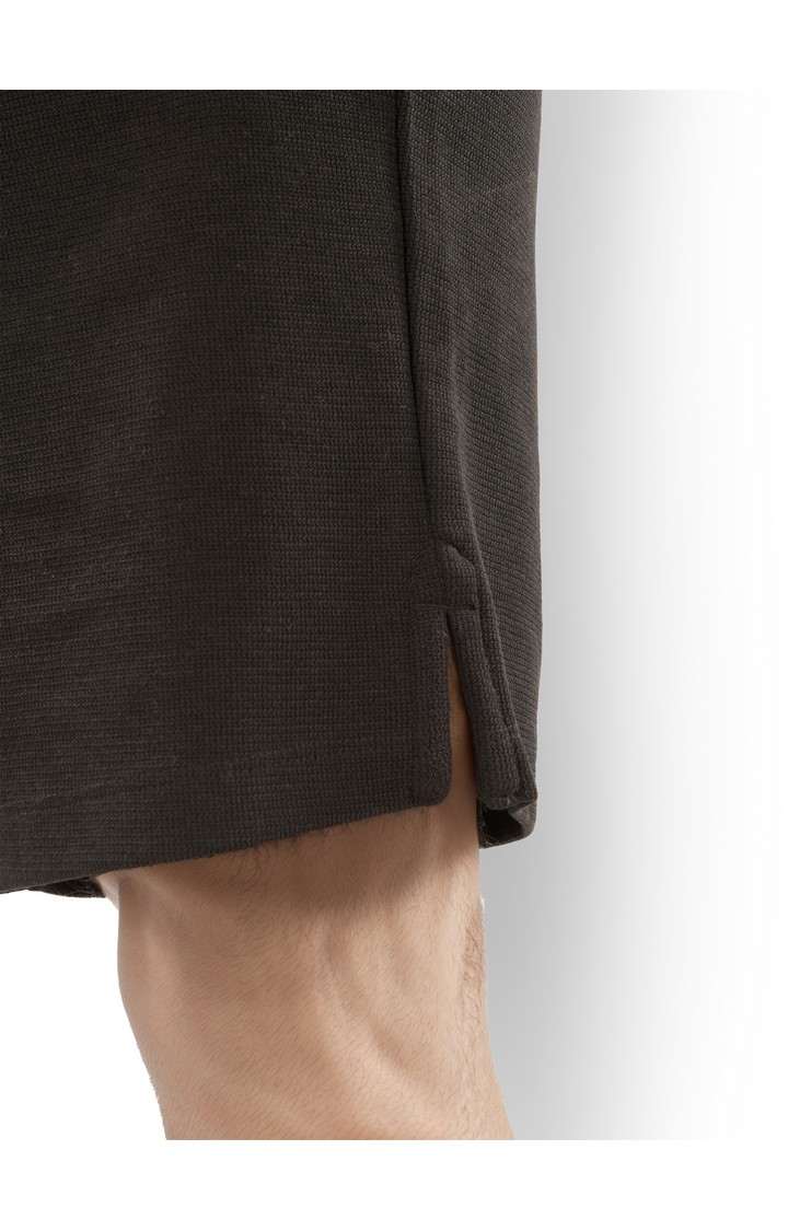 Celio Men Black Solid Regular Fit Polyester Regular Shorts