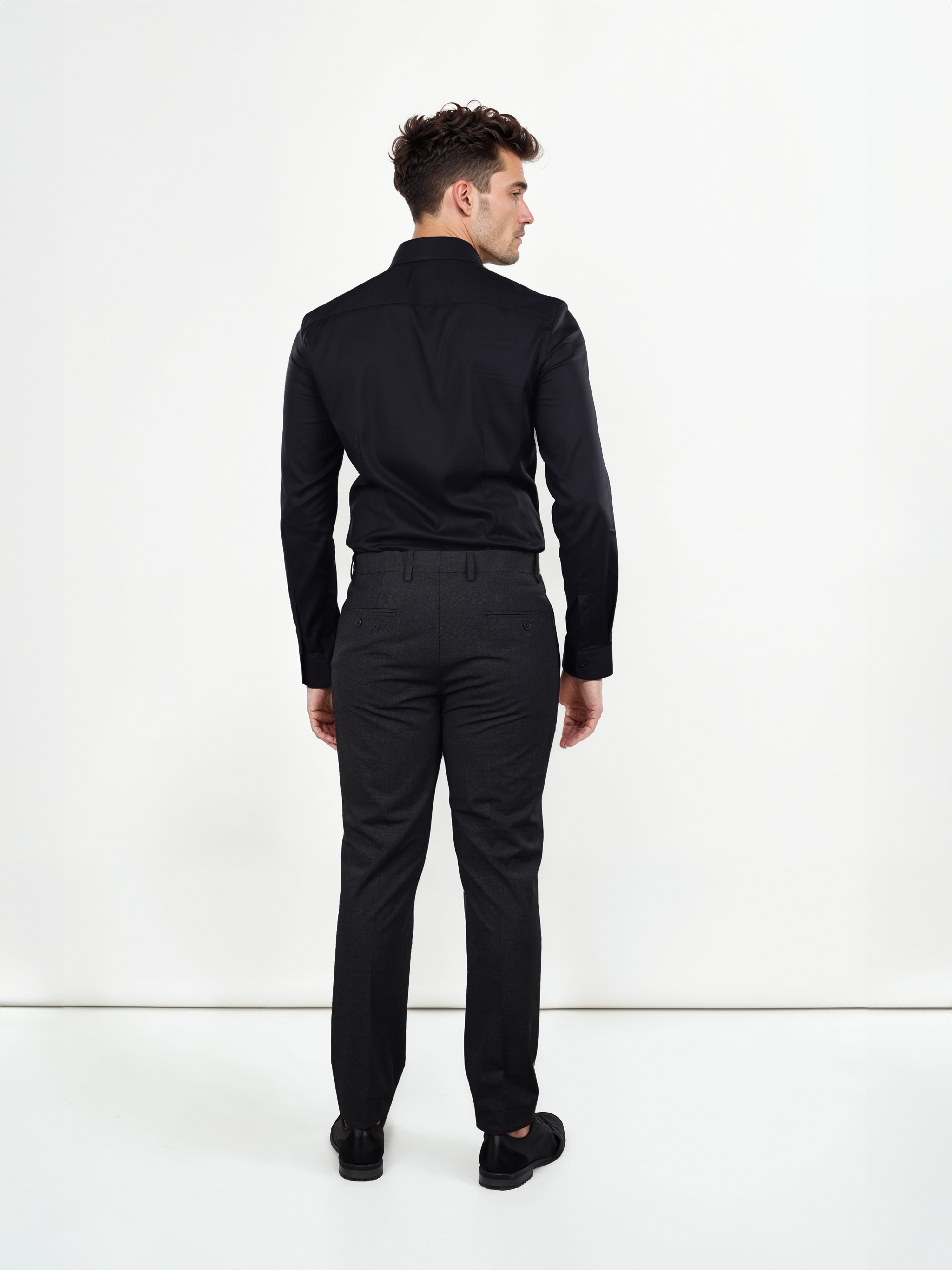 Celio Men Grey Solid Slim Fit Polyester Suit Trousers