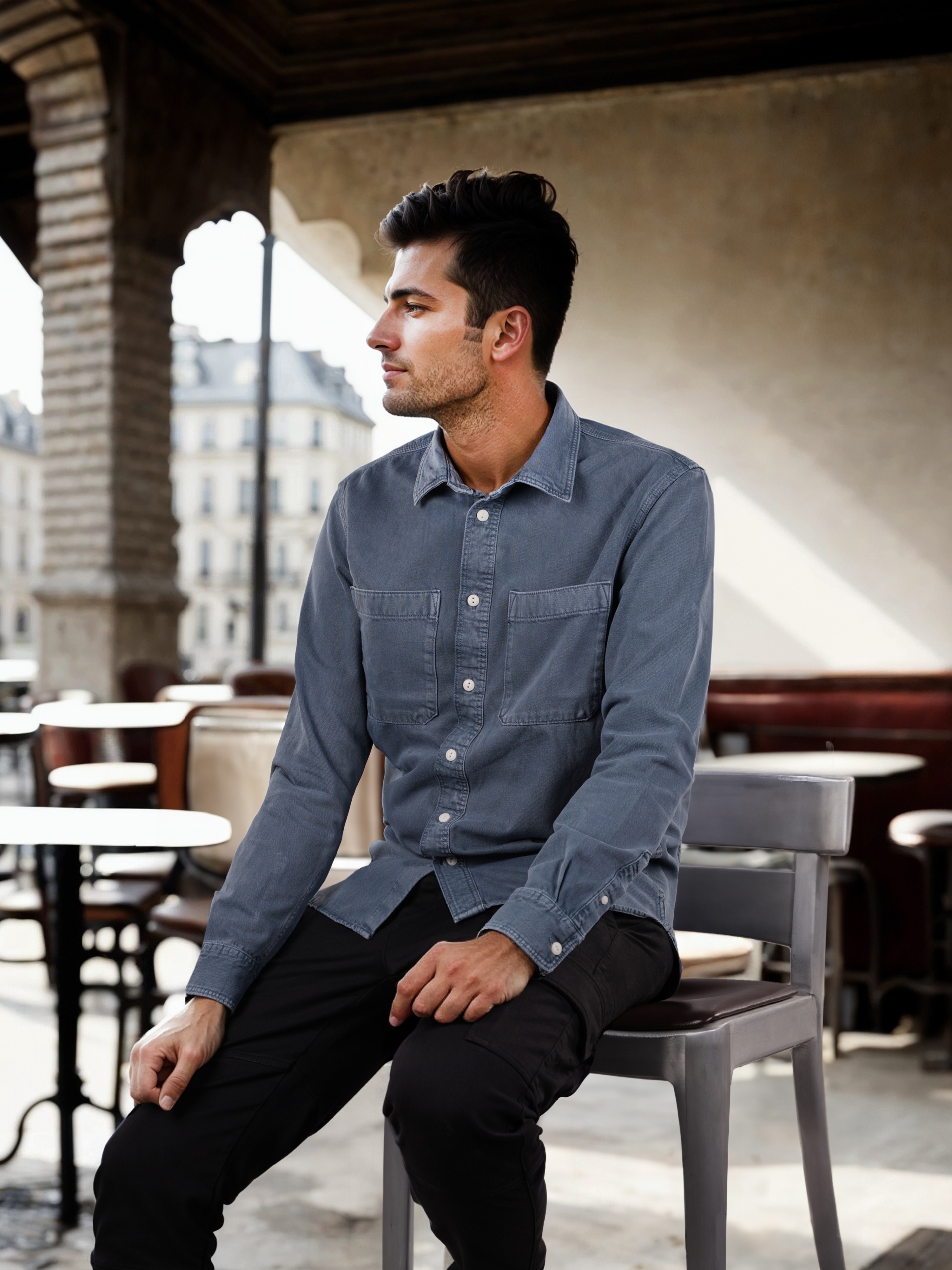 Celio denim shirt clearance