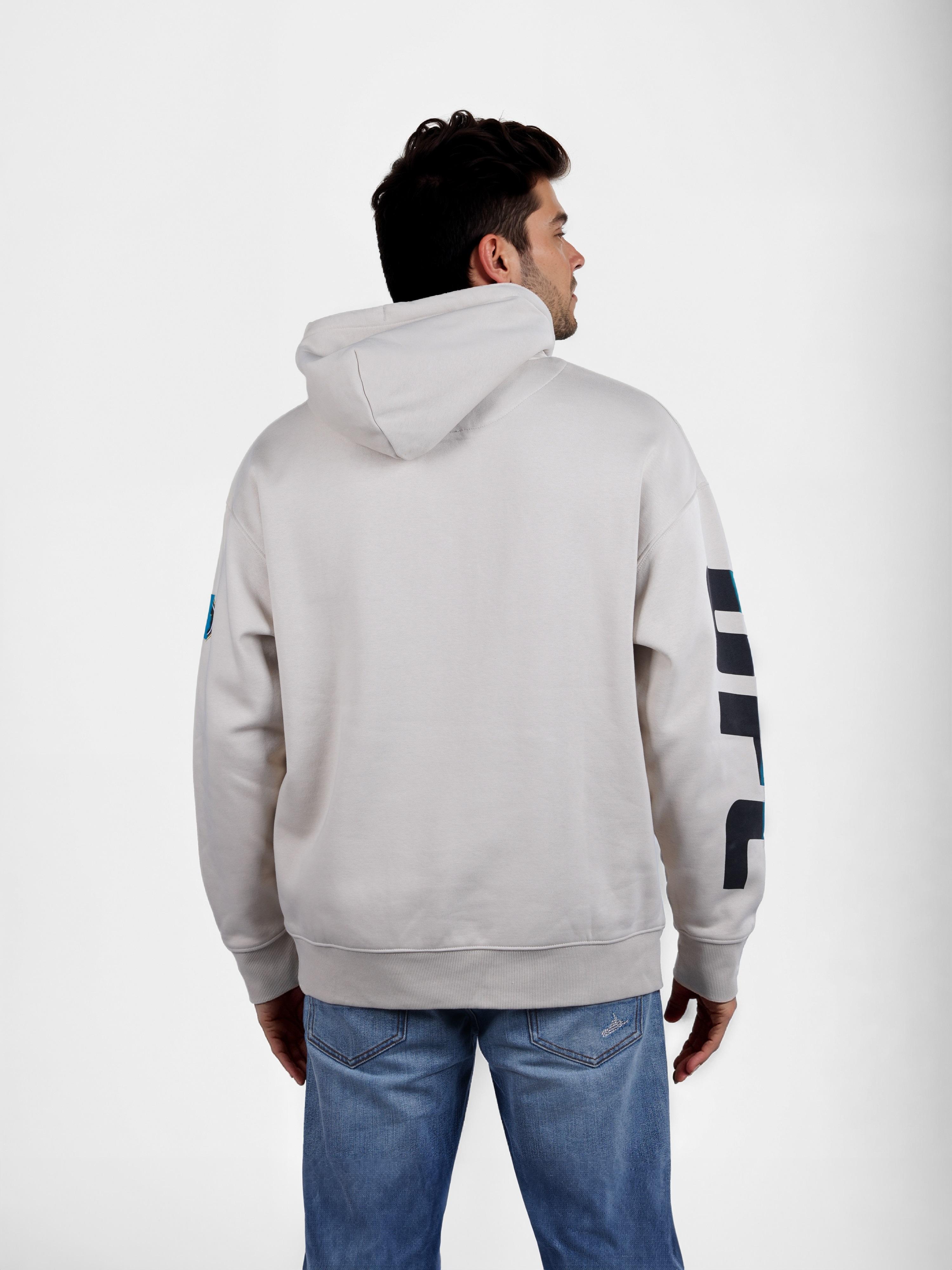Celio Men Beige Printed Oversized Cotton UFC Sweatshirt