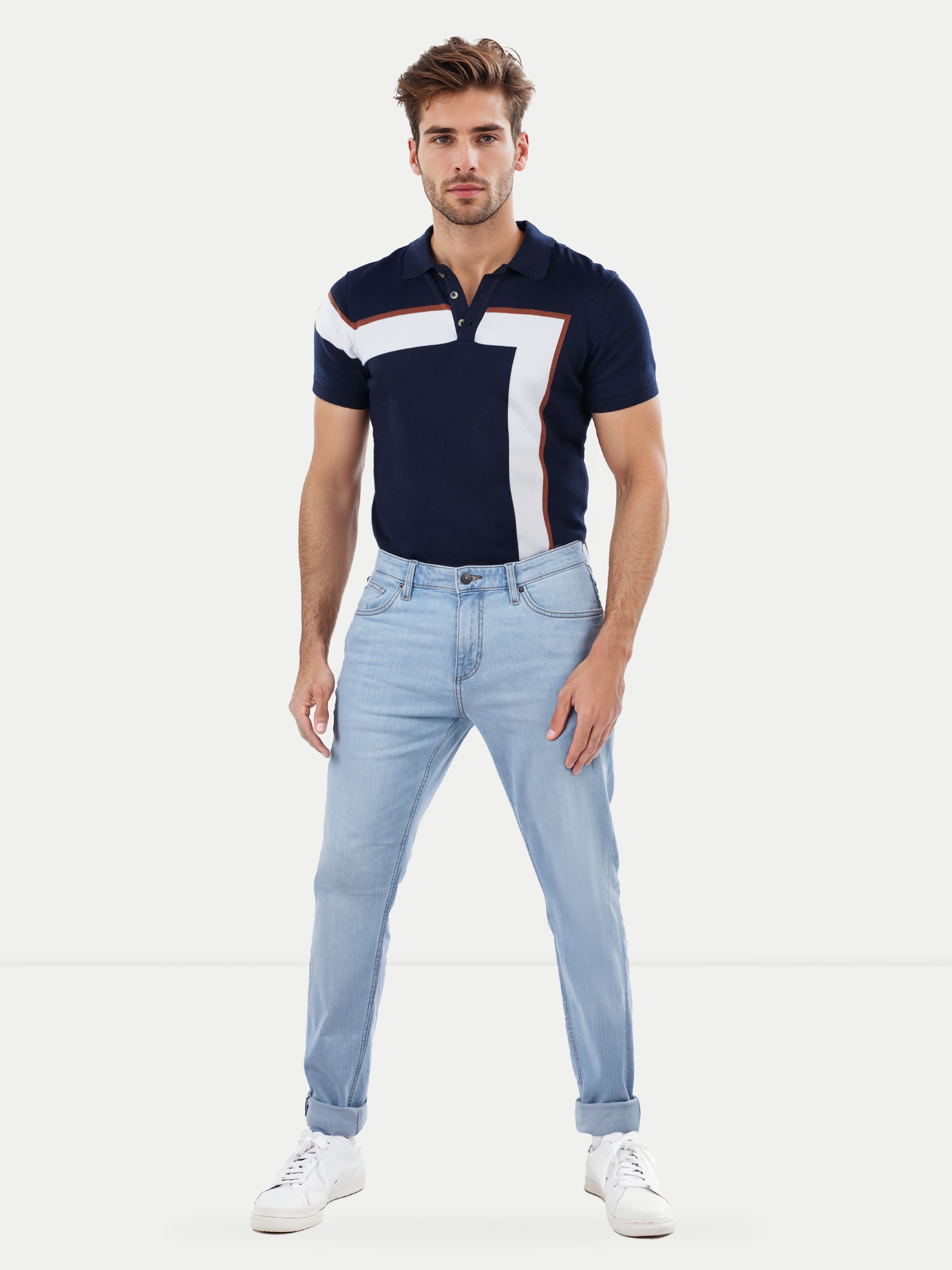 Celio Men Blue Solid Skinny Fit Cotton Jeans
