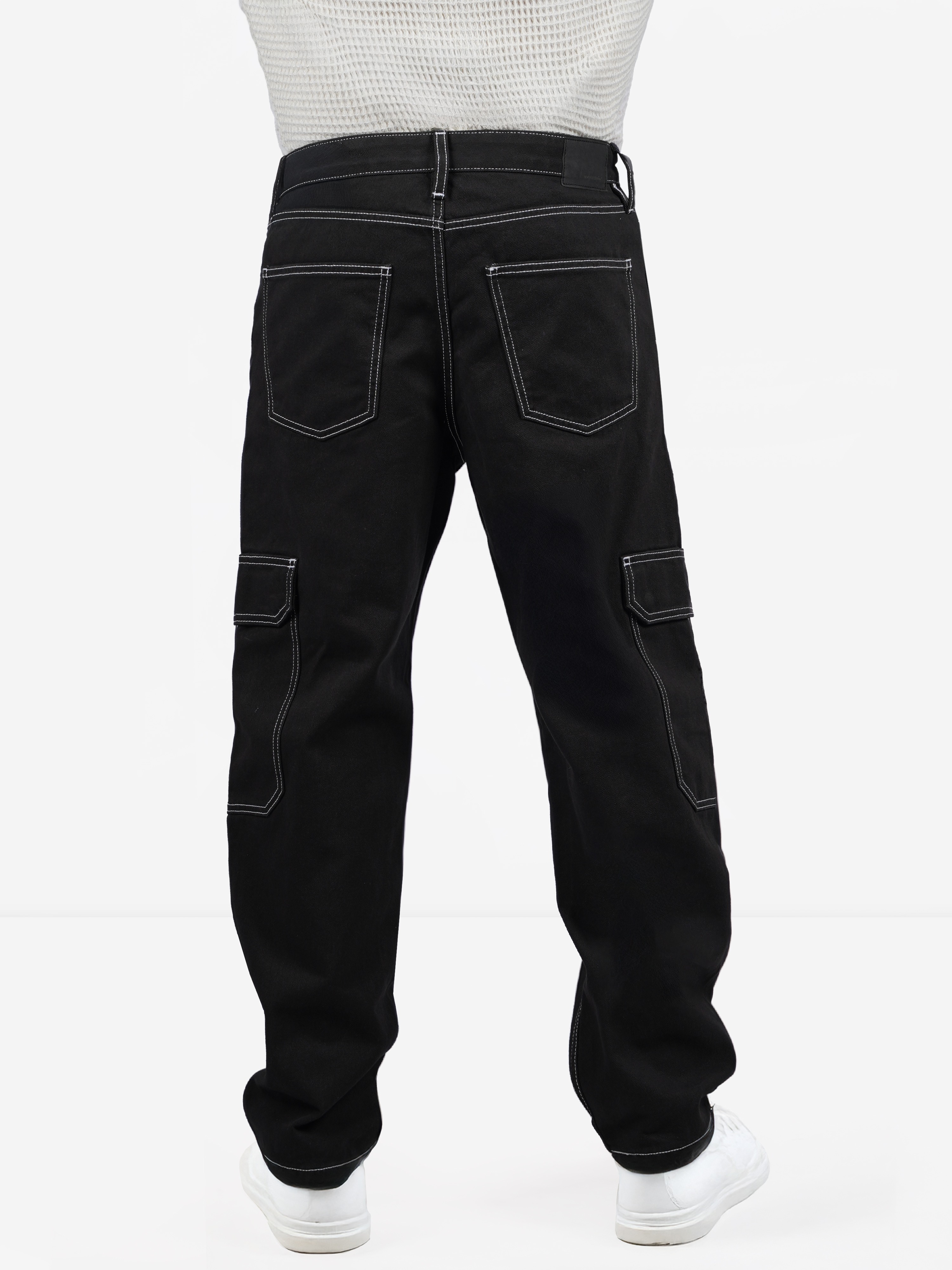 Celio Men Black Solid Relaxed Fit Cotton Jeans
