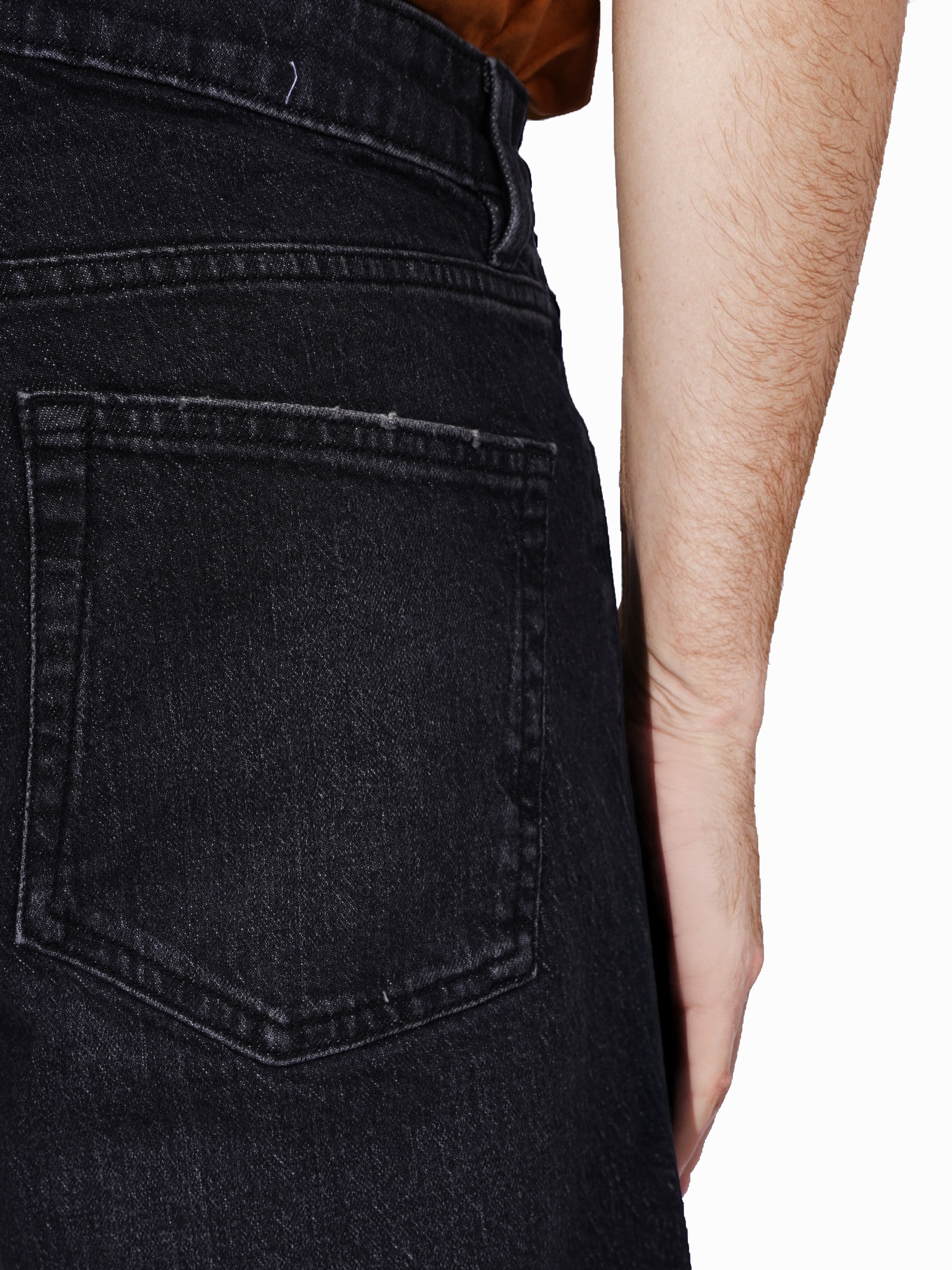 Celio Men Black Solid Regular Fit Cotton Denim Bermuda Shorts