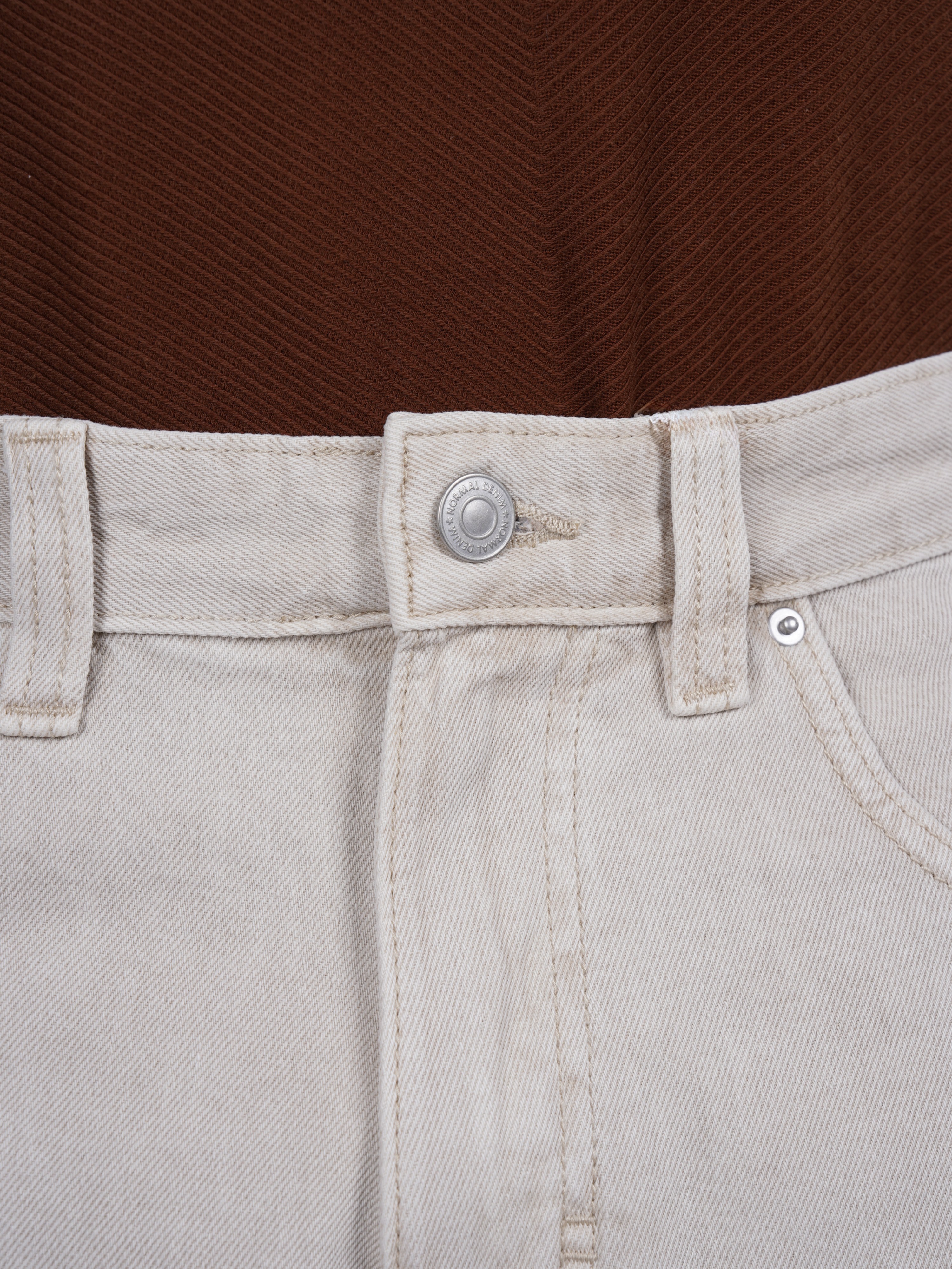 Celio Men Beige Solid Regular Fit Cotton Denim Bermuda Shorts