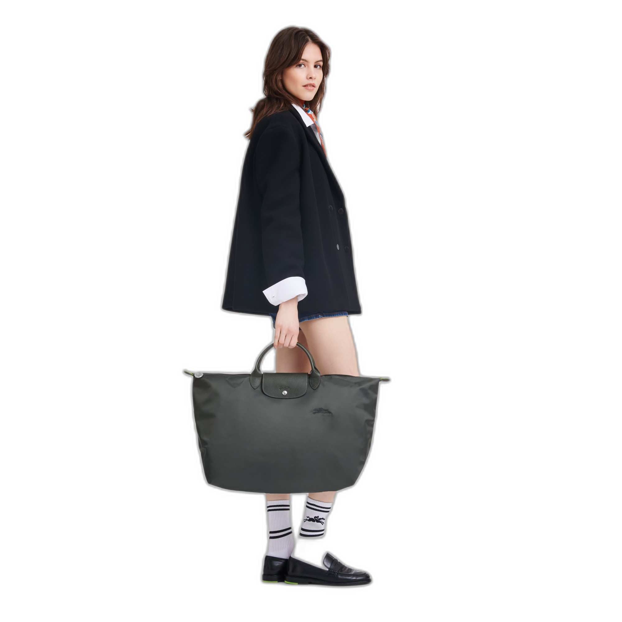 LE PLIAGE GREEN TRAVEL BAG GRAPHITE