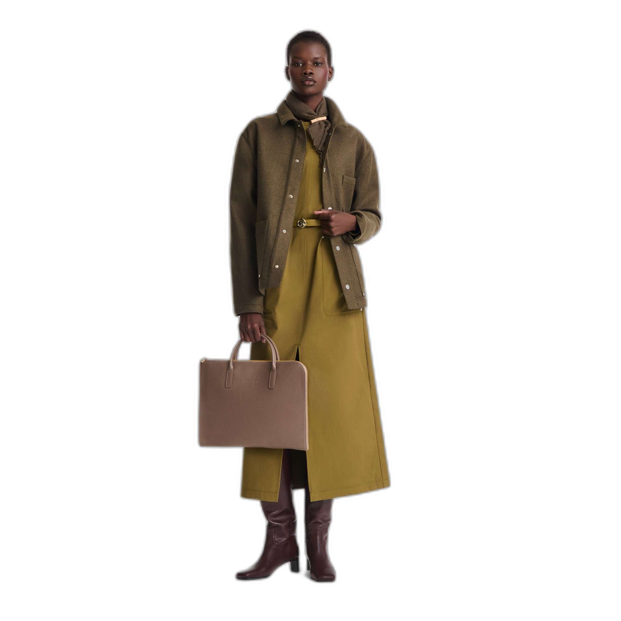 LE FOULONNE BRIEFCASE TAUPE