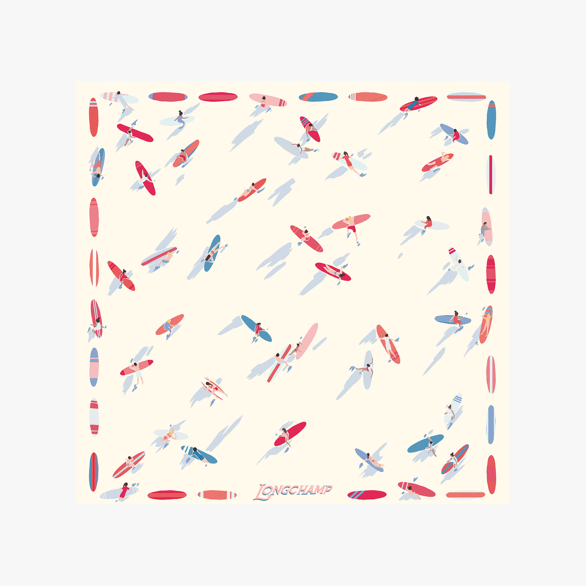 En Attendant la Vague Silk scarf 50
