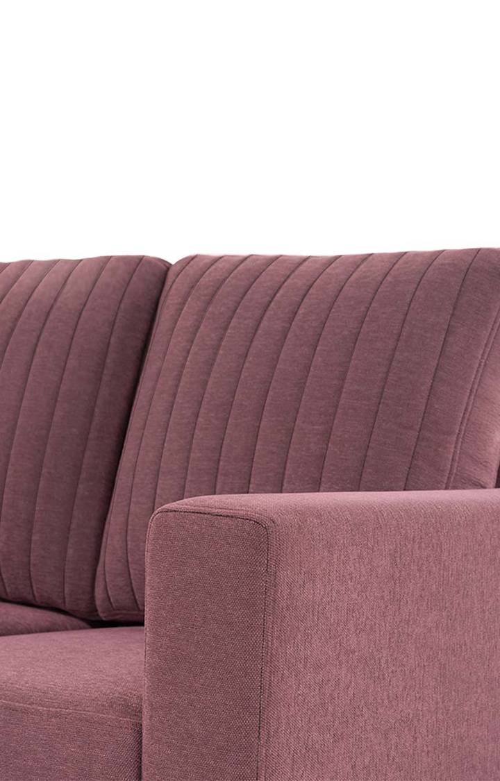 neudot Roman Sofa for Living Room |3 Persons Sofa|Premium Fabric with Cushioned Armrest | Solid Wood Frame|3 Seater in Ceramic Pink Color