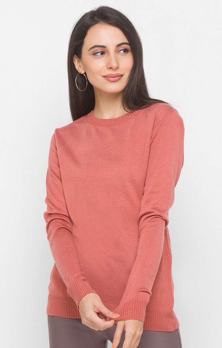 globus | Orange Solid Sweater 0