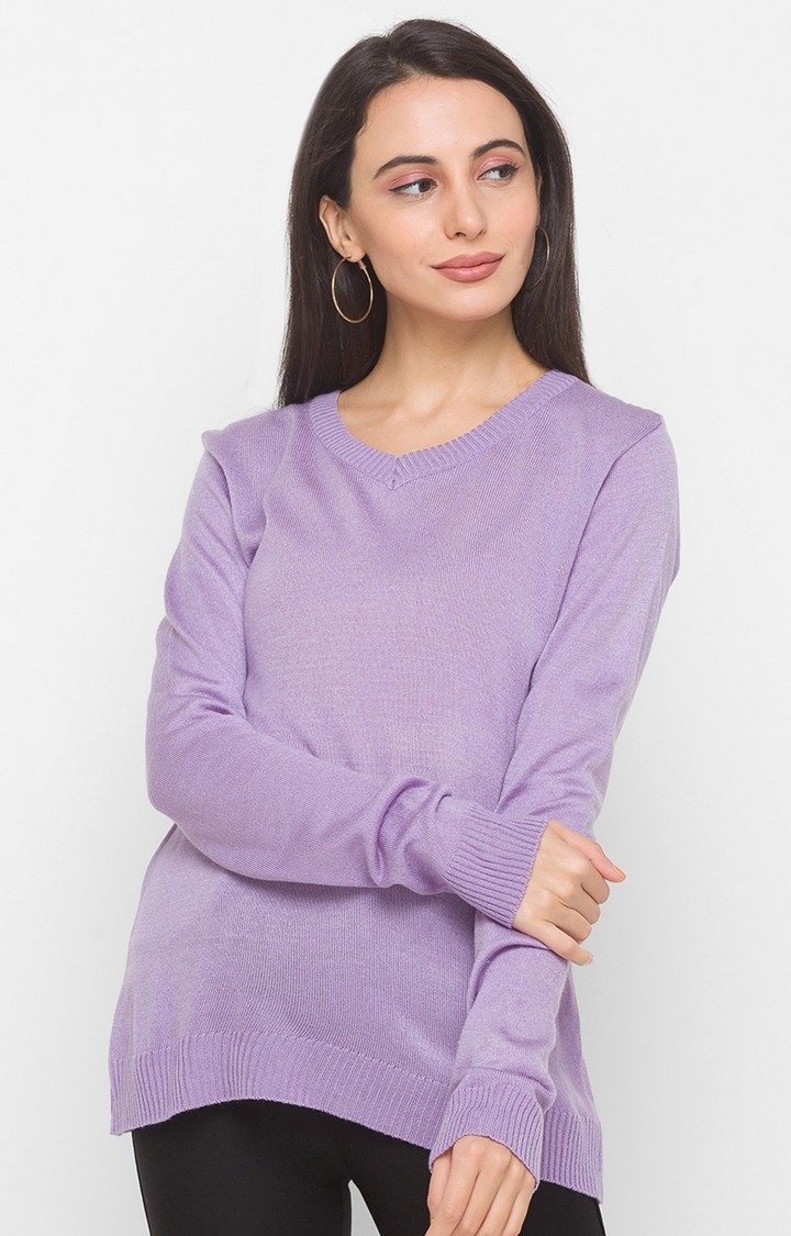 globus | Purple Solid Sweater 0