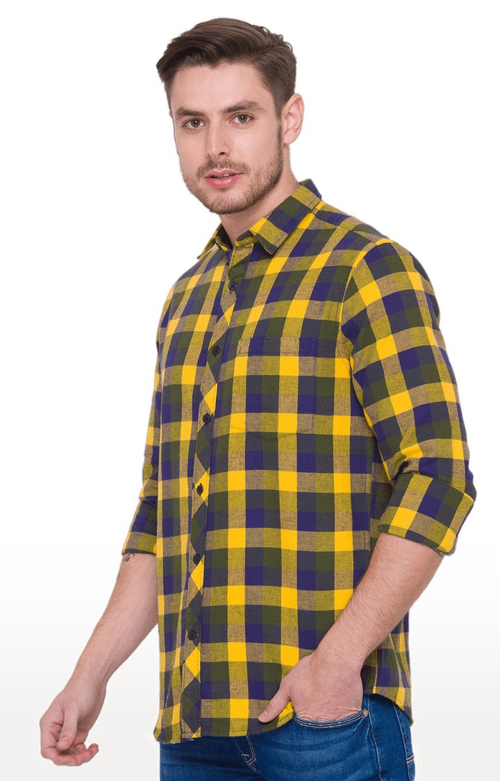 globus | Yellow Checked Casual Shirt 3