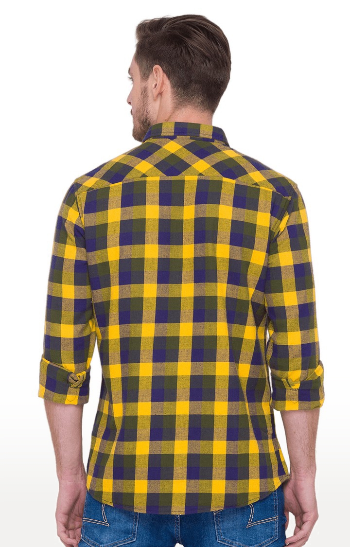 globus | Yellow Checked Casual Shirt 4