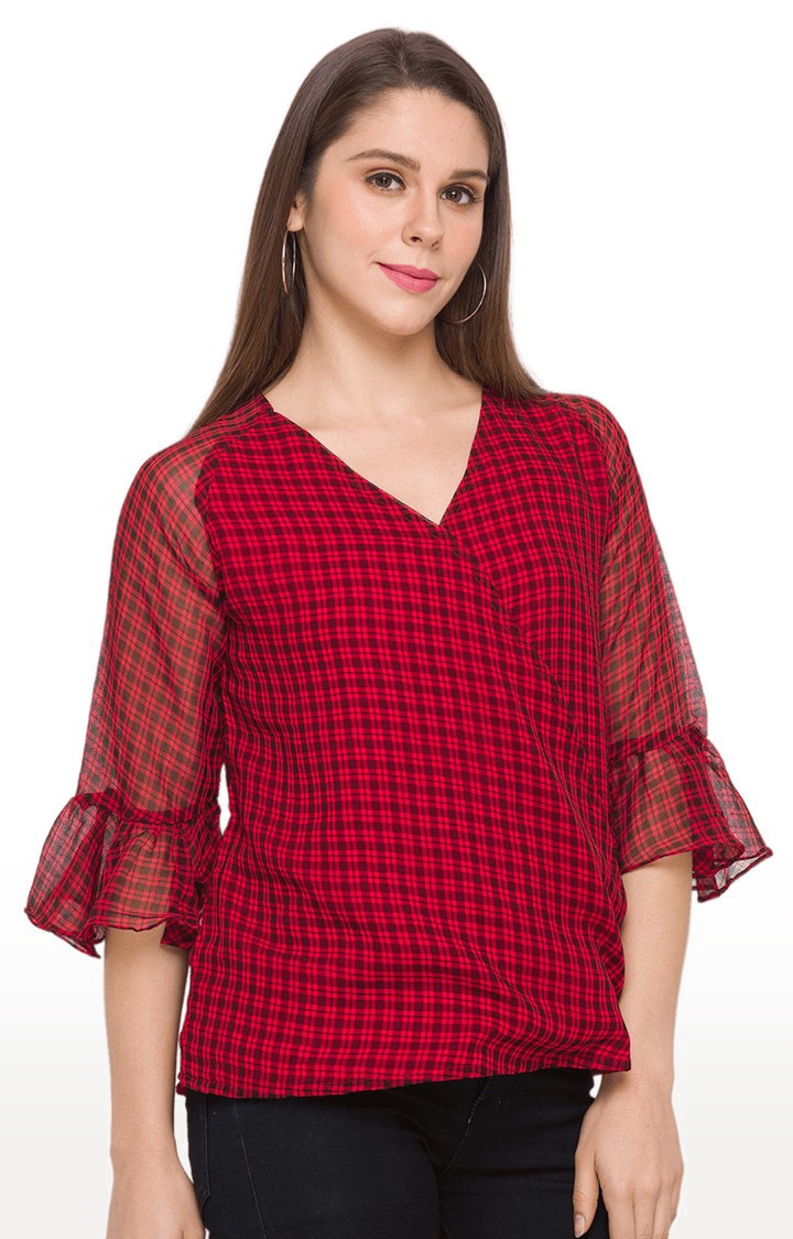globus | Globus Red Checked Top 3