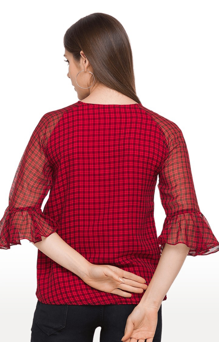 globus | Globus Red Checked Top 4