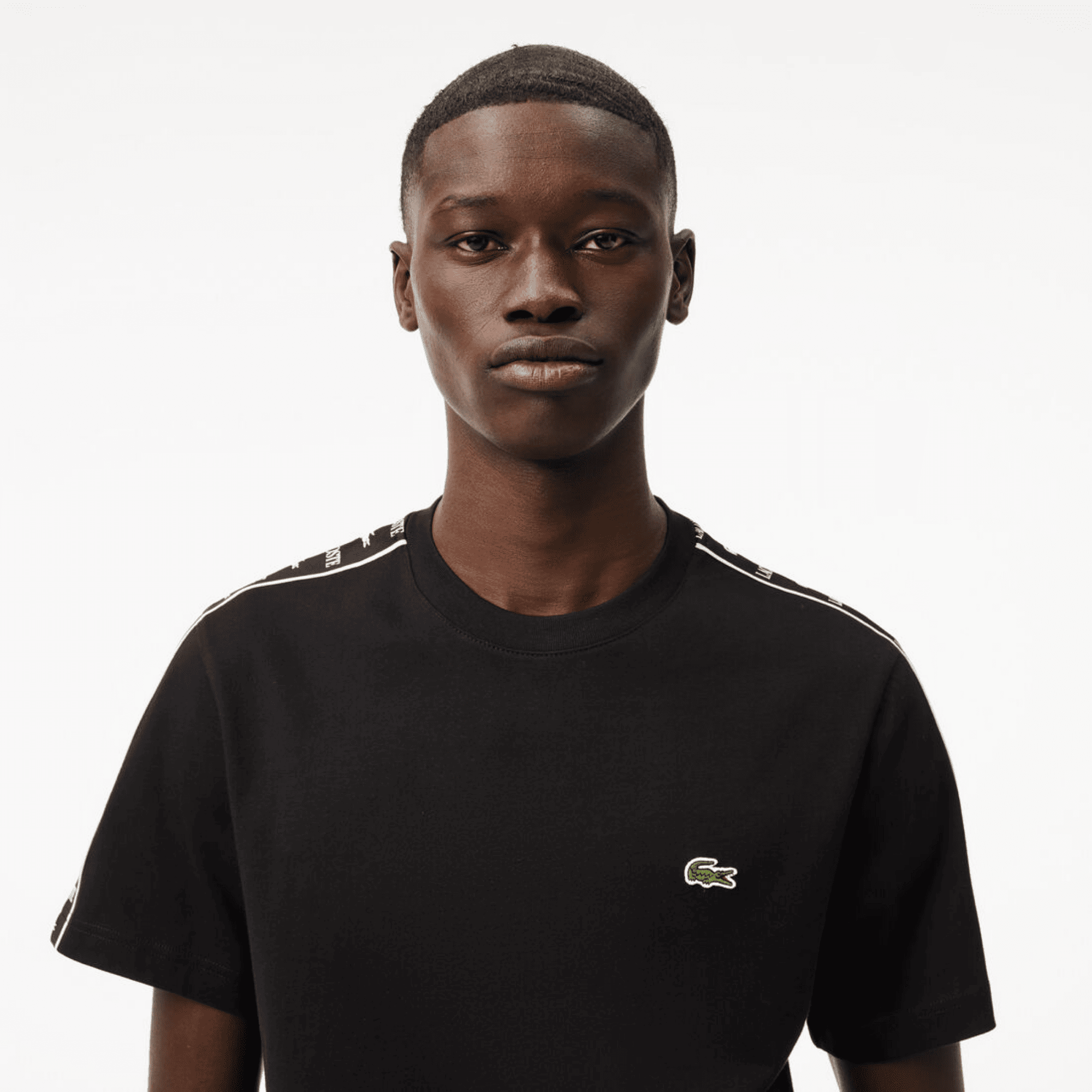 Men's Logo Stripe Cotton T-Shirt