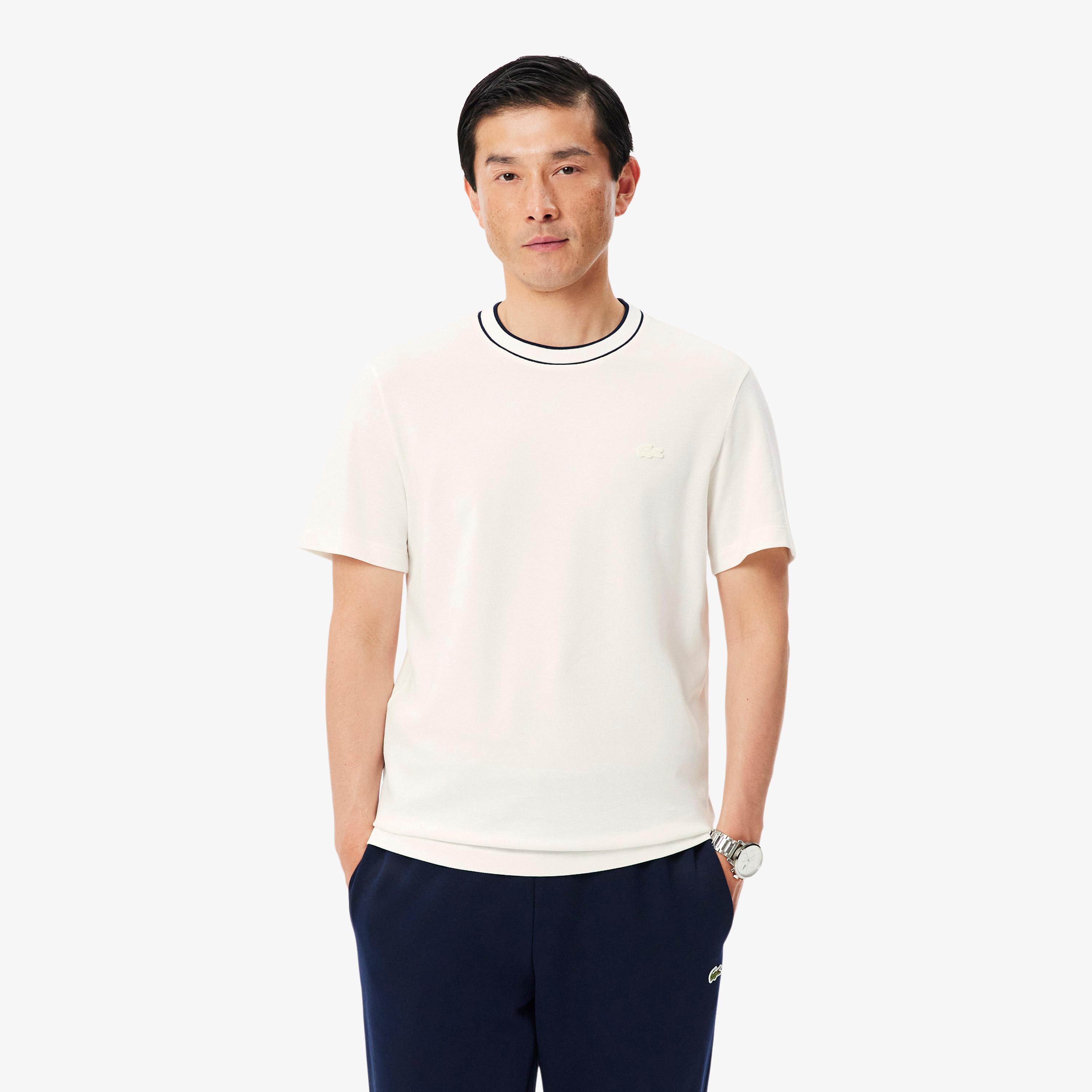 Pique Stripe Collar T-Shirt