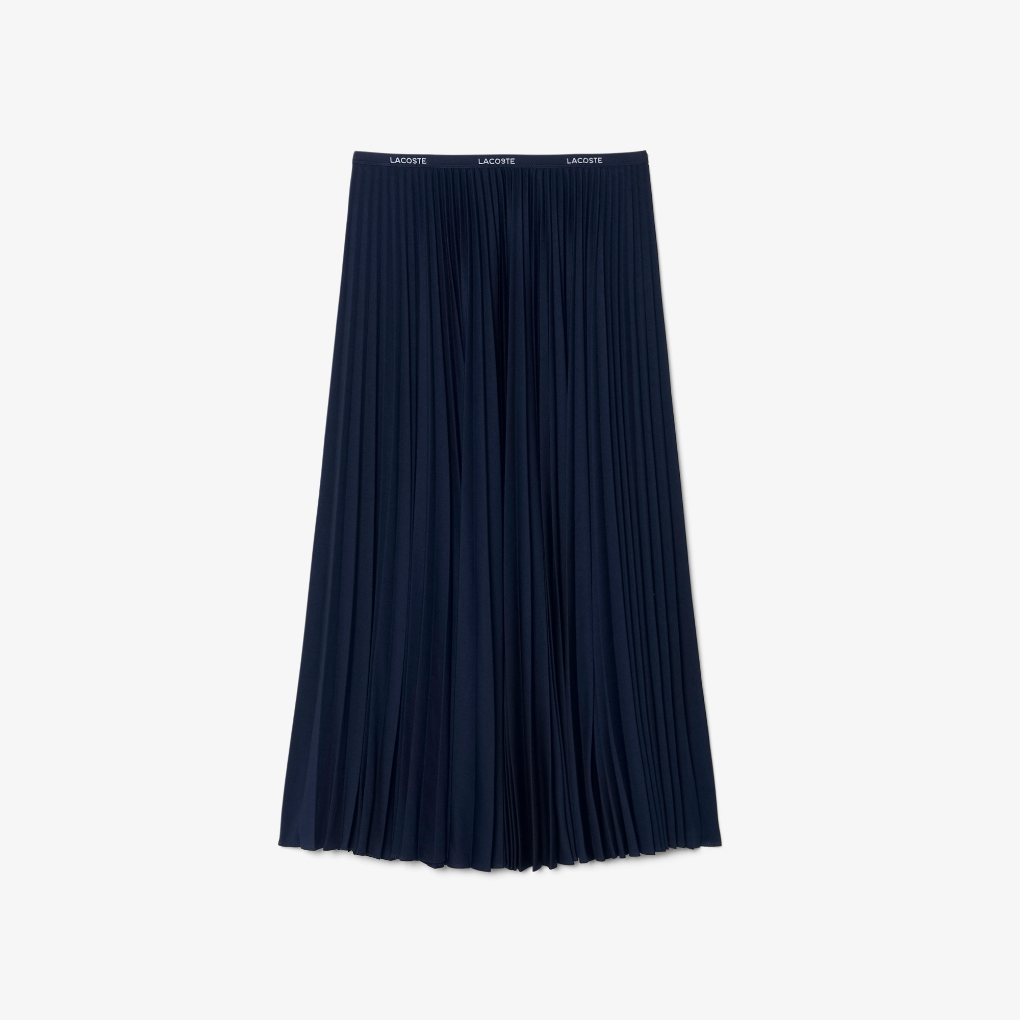 Long Pleated Elasticated Waist Skirt