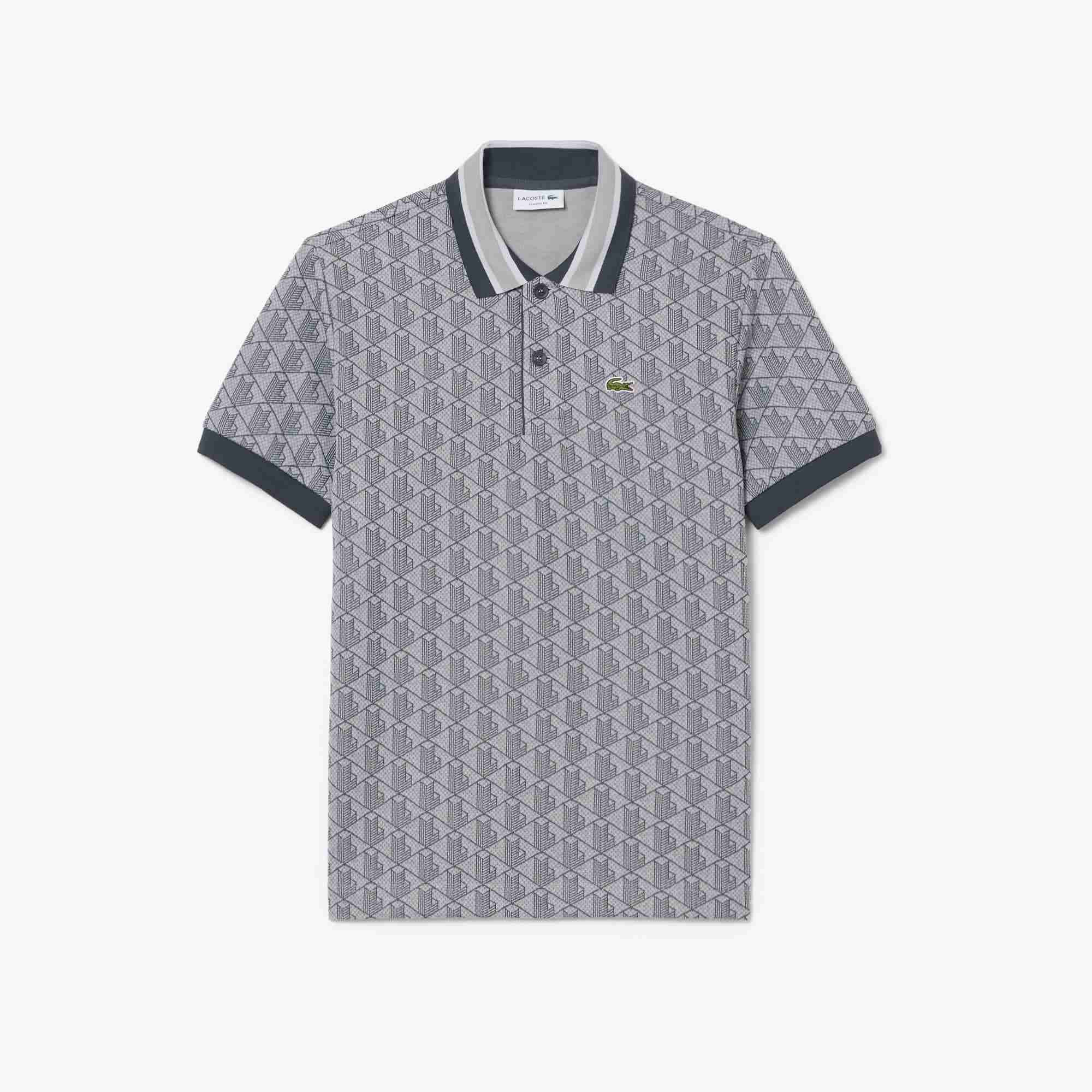 Classic Fit Monogram Jacquard Polo Shirt