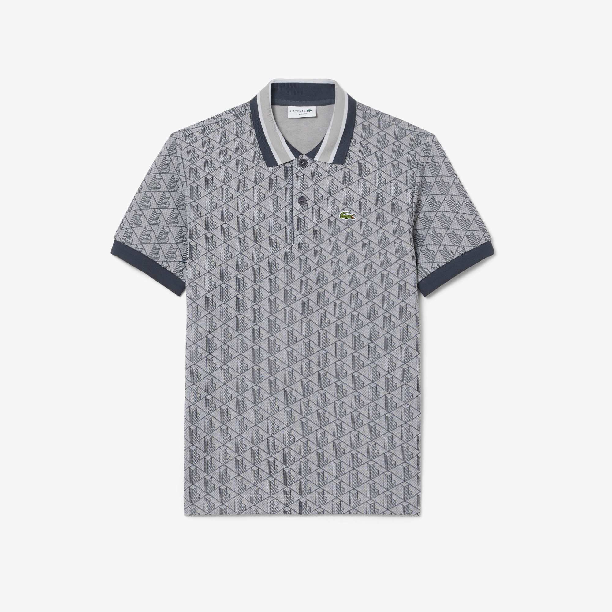 Classic Fit Monogram Jacquard Polo Shirt