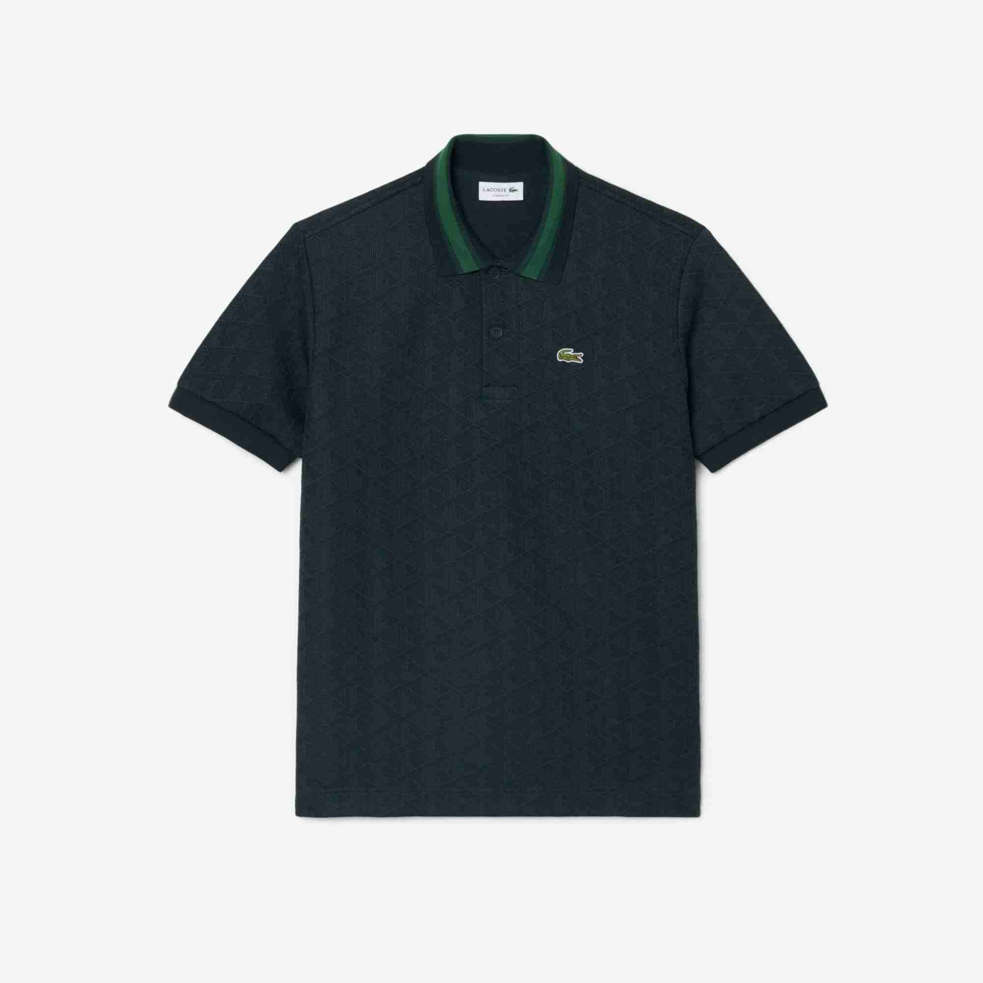 Classic Fit Monogram Jacquard Polo Shirt
