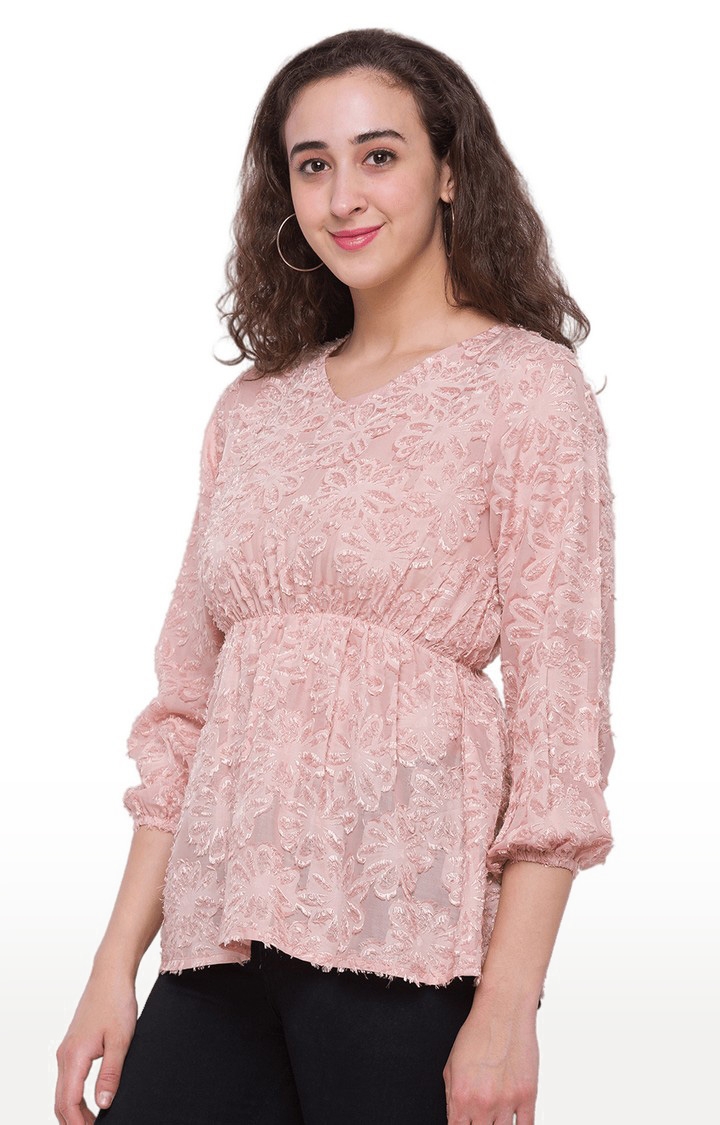 Globus Pink Self Design Top