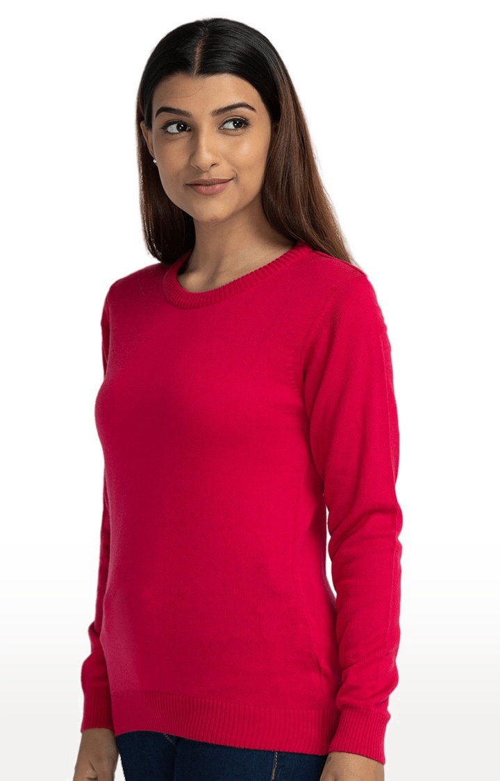globus | Globus Fuchsia Solid Pullover Sweater 3