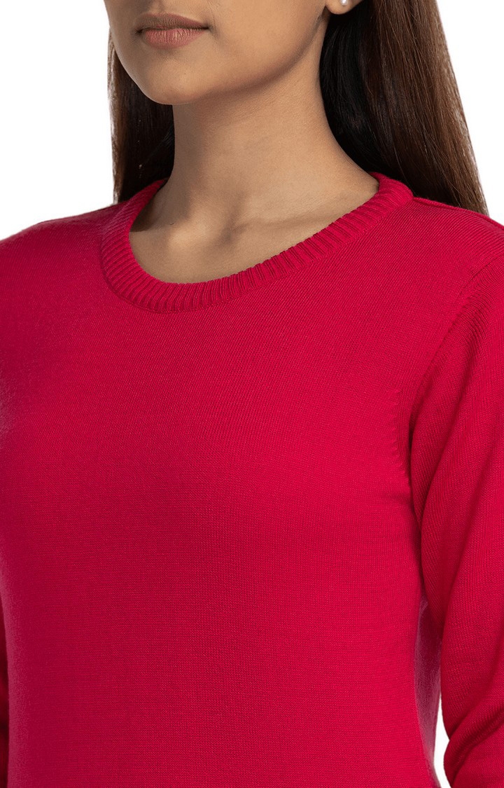 globus | Globus Fuchsia Solid Pullover Sweater 5