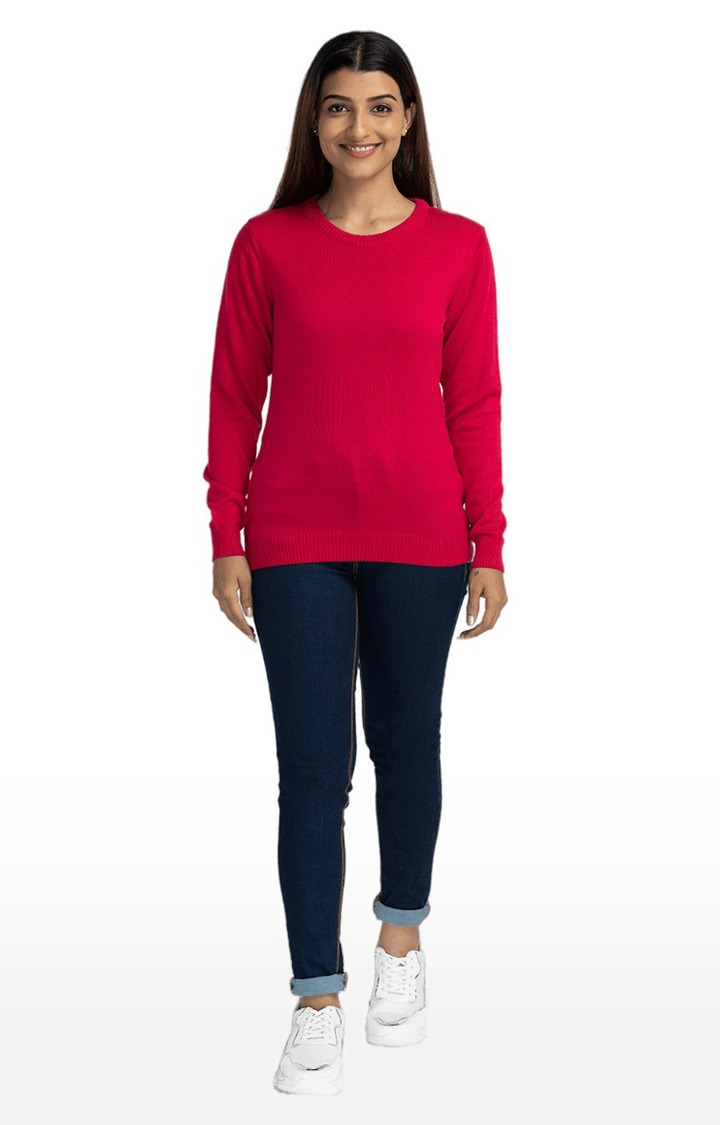 globus | Globus Fuchsia Solid Pullover Sweater 1