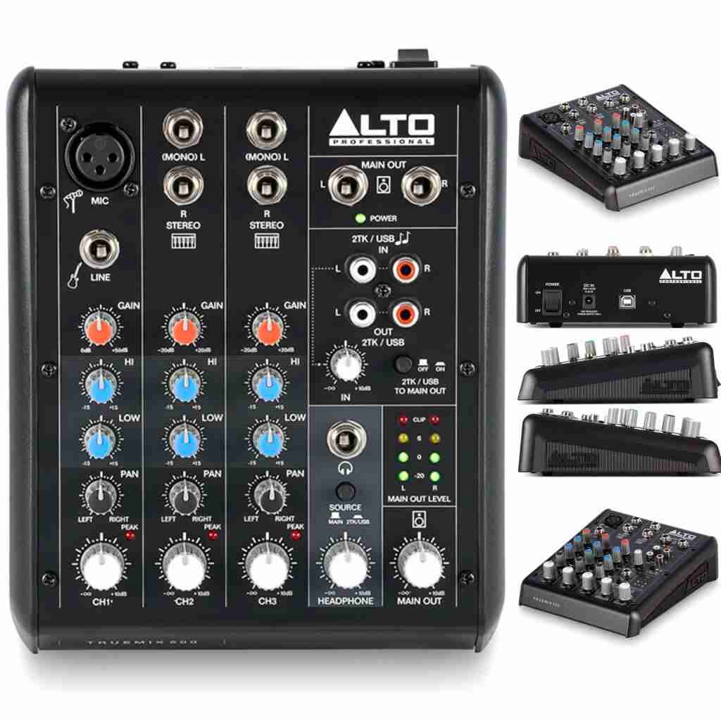Alto Professional Truemix 500 5-Channel Analog Mixer with USB Audio Interface for Podcasting and Recording 5