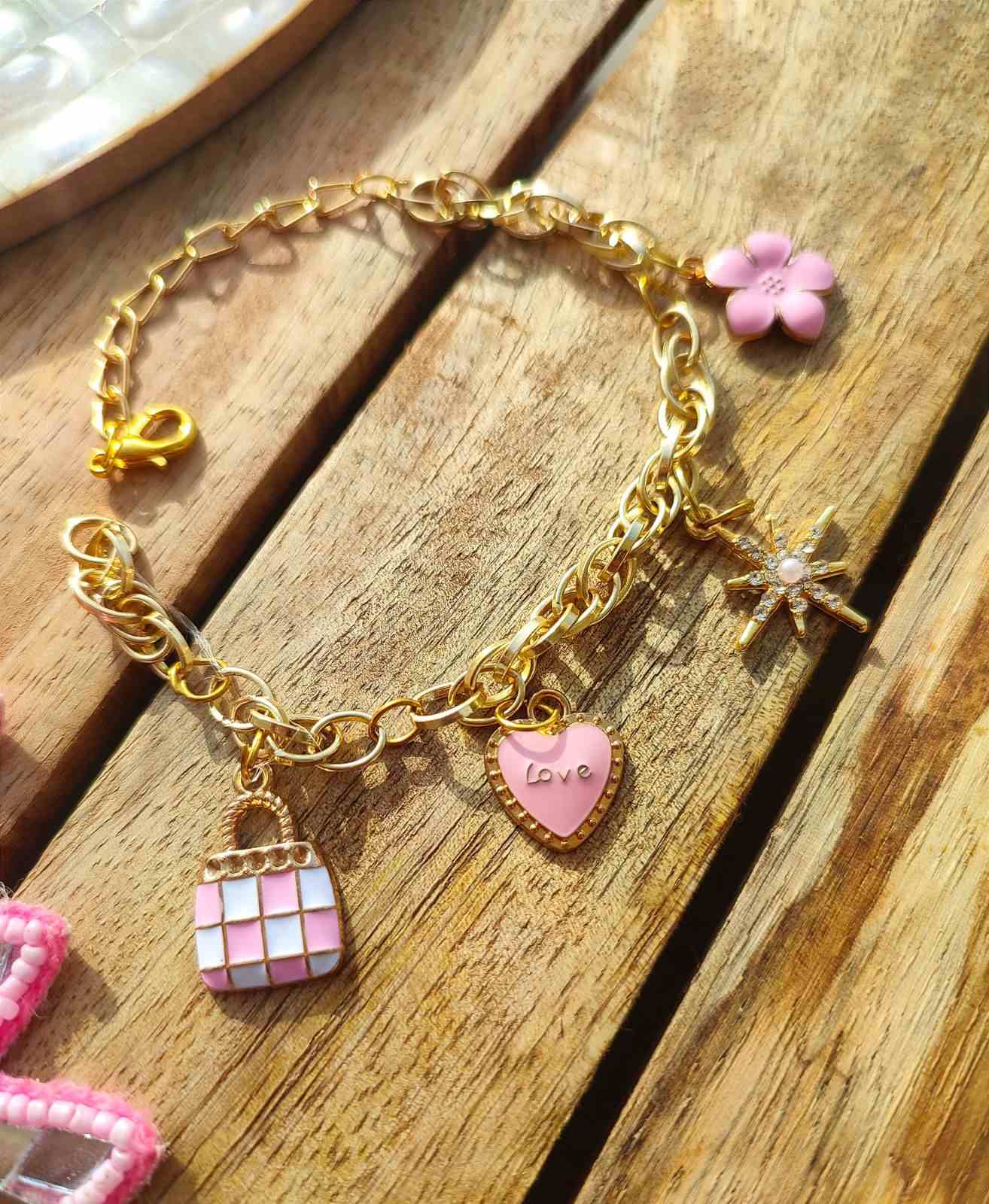 Pink Bag Bracelet