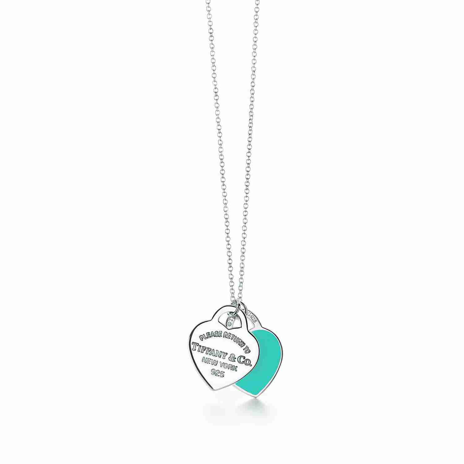 Return to Tiffany��:Double Heart Tag Pendant