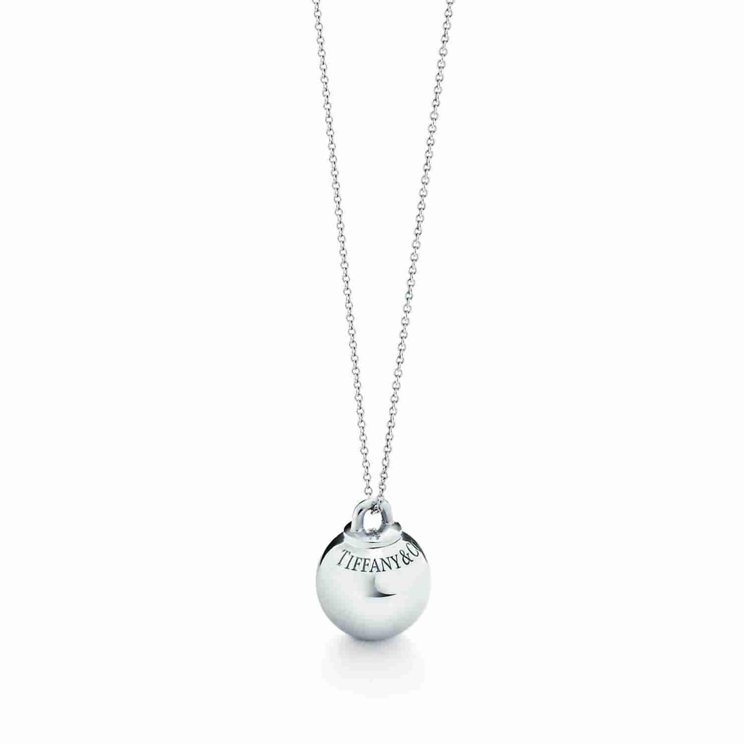 Sterling Silver Ball 19 mm Pendant with Chain